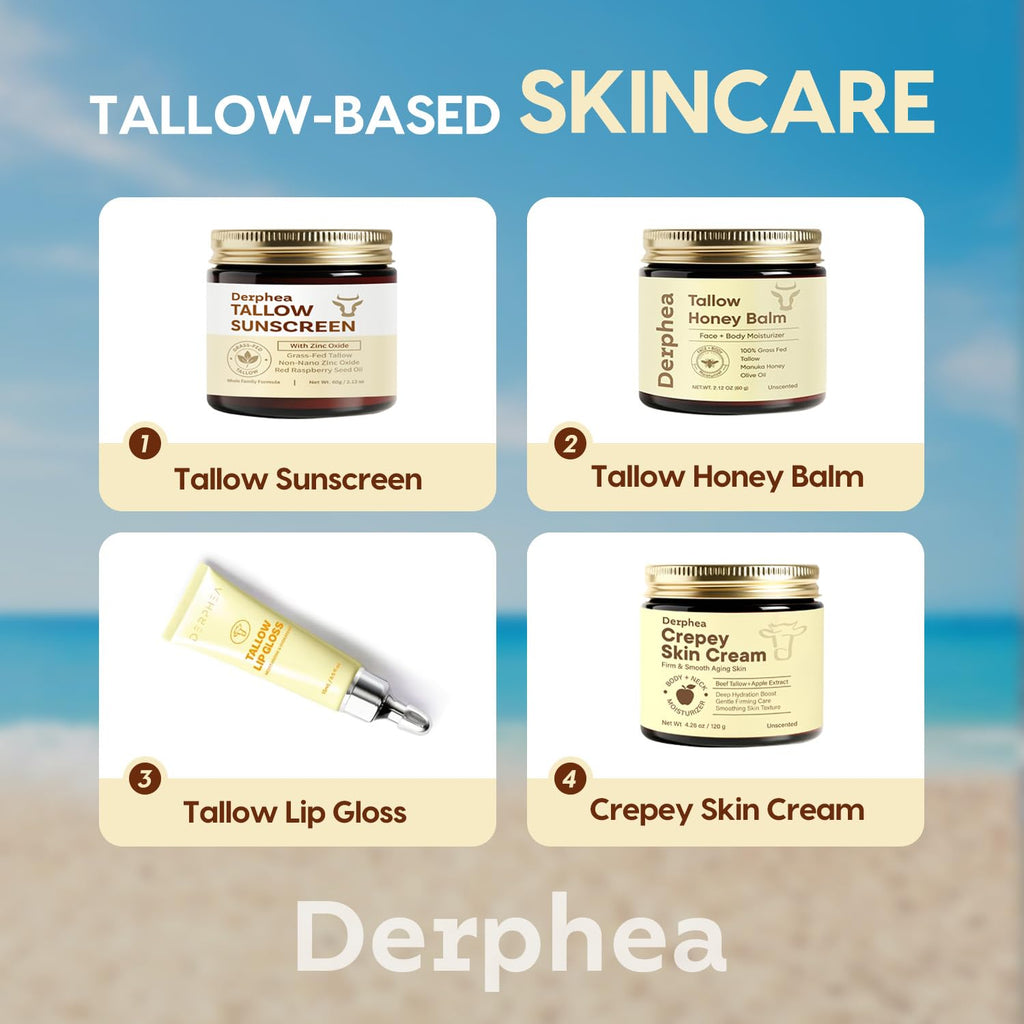 DERPHEA Crepey Skin Repair Cream – Manuka Honey & Olive Oil for Aging & Dry Skin
