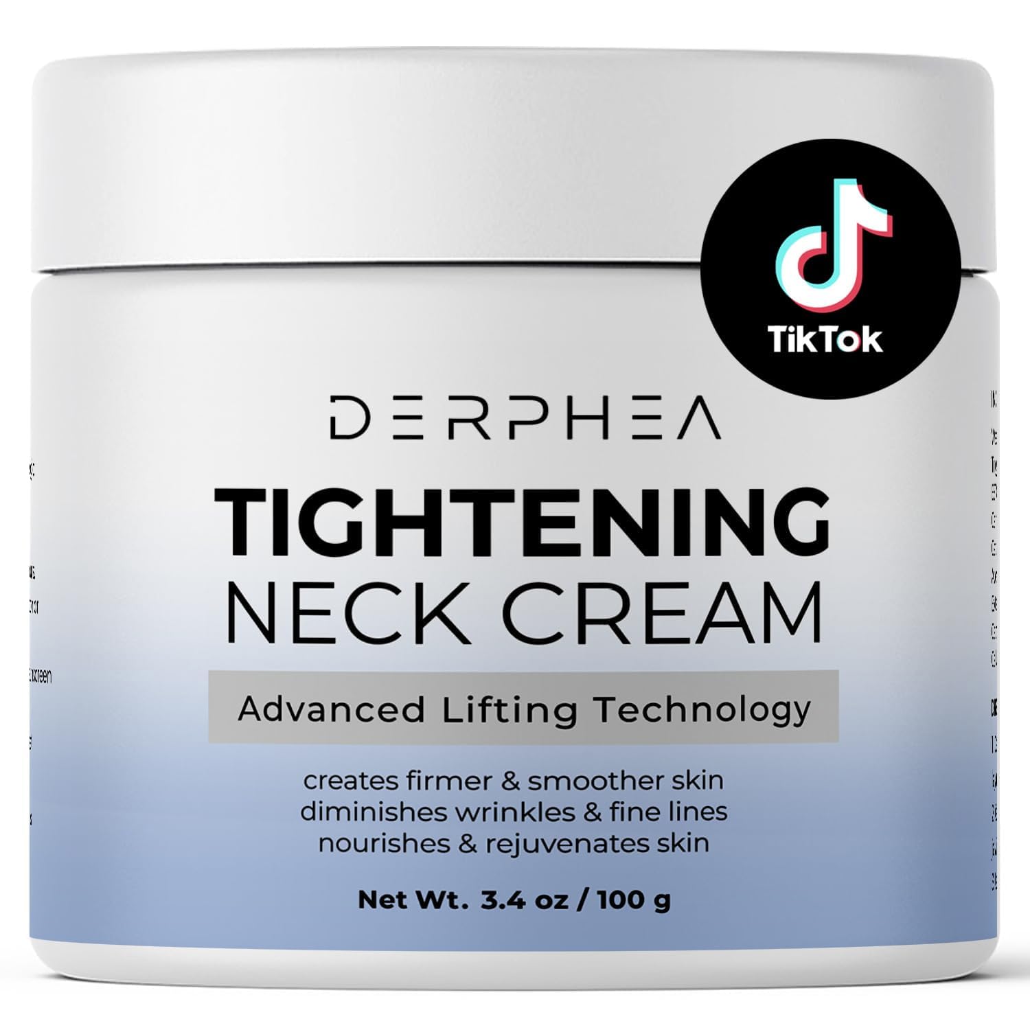 DERPHEA Neck Cream for Tightening & Firming – Advanced Neck Lift, 3.4 oz