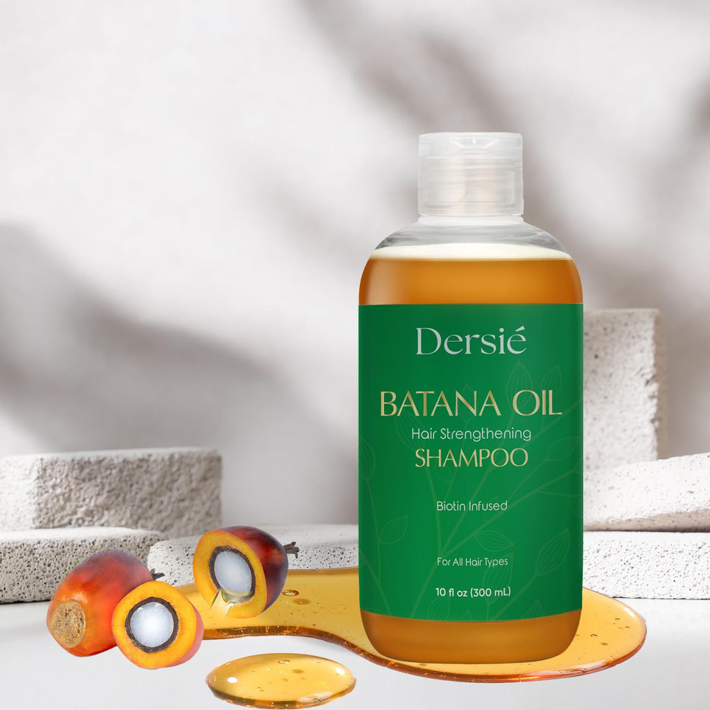 Dersie Batana Oil Shampoo – 10 fl oz for Natural Hair Growth & Nourishment