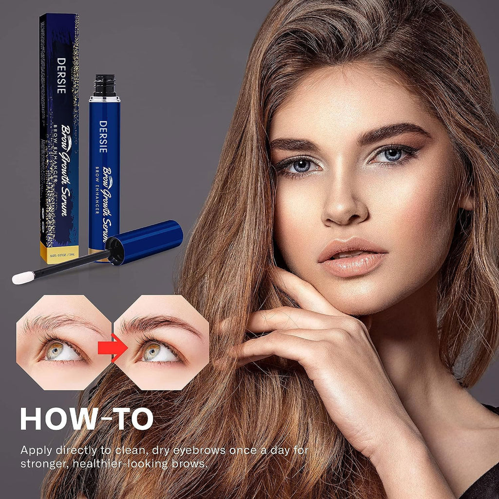 Dersie Eyebrow Growth Serum – 0.17 Fl Oz x 2 Pack | Brow Serum for Fuller Brows