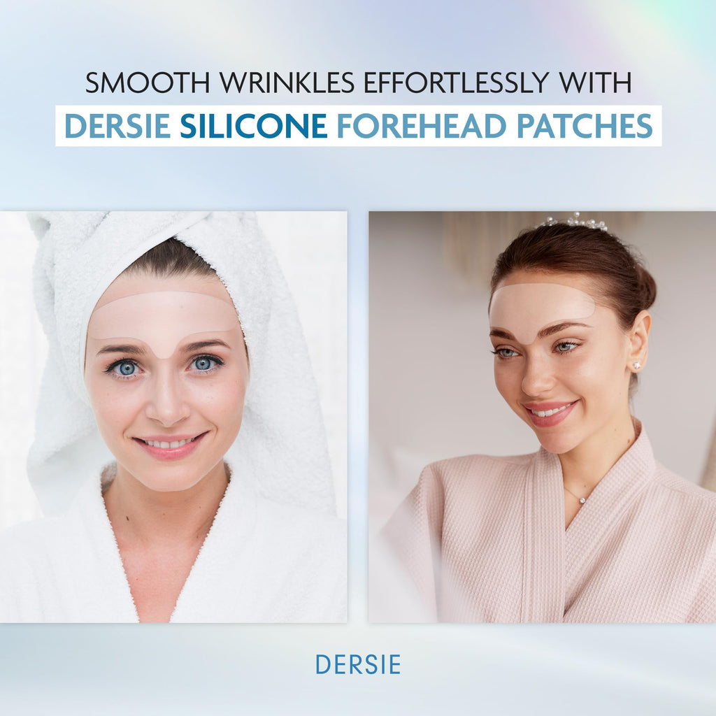 Dersie Silicone Forehead Wrinkle Patches – Overnight Use, Reusable Anti-Wrinkle Pads (3 Pack)