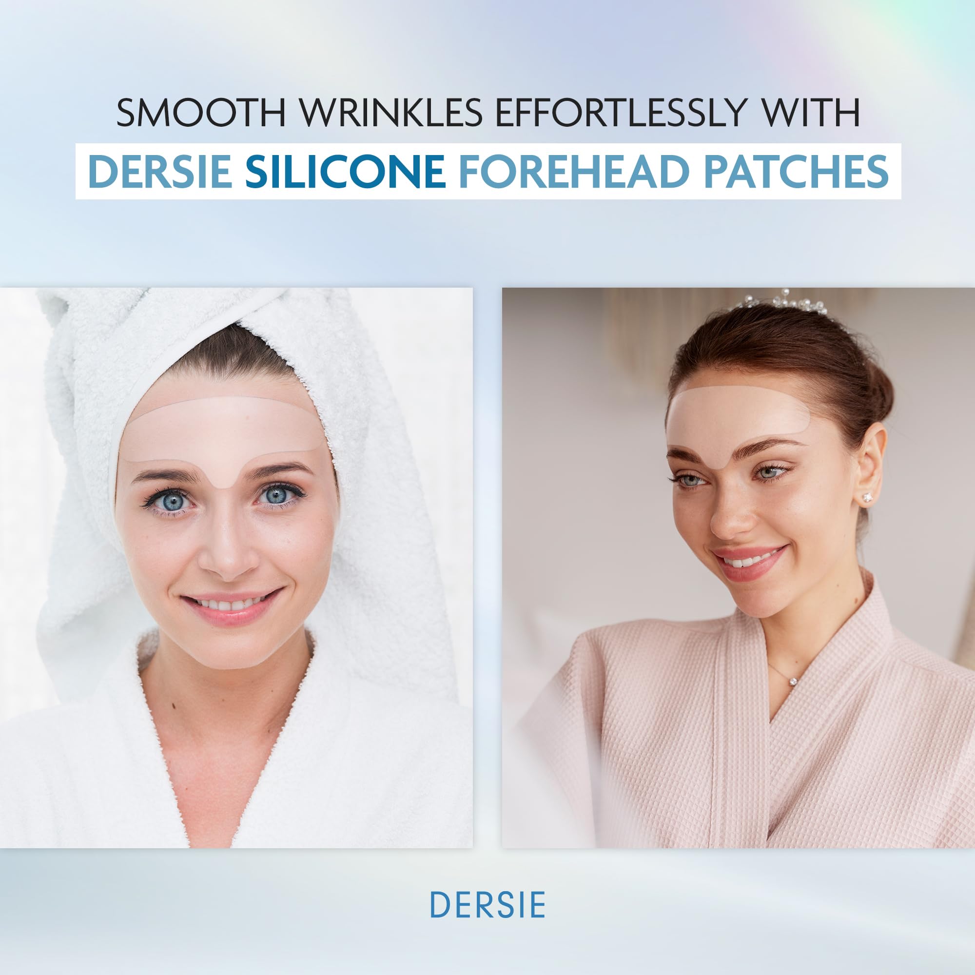 Dersie Silicone Forehead Wrinkle Patches – Overnight Use, Reusable Anti-Wrinkle Pads (3 Pack)
