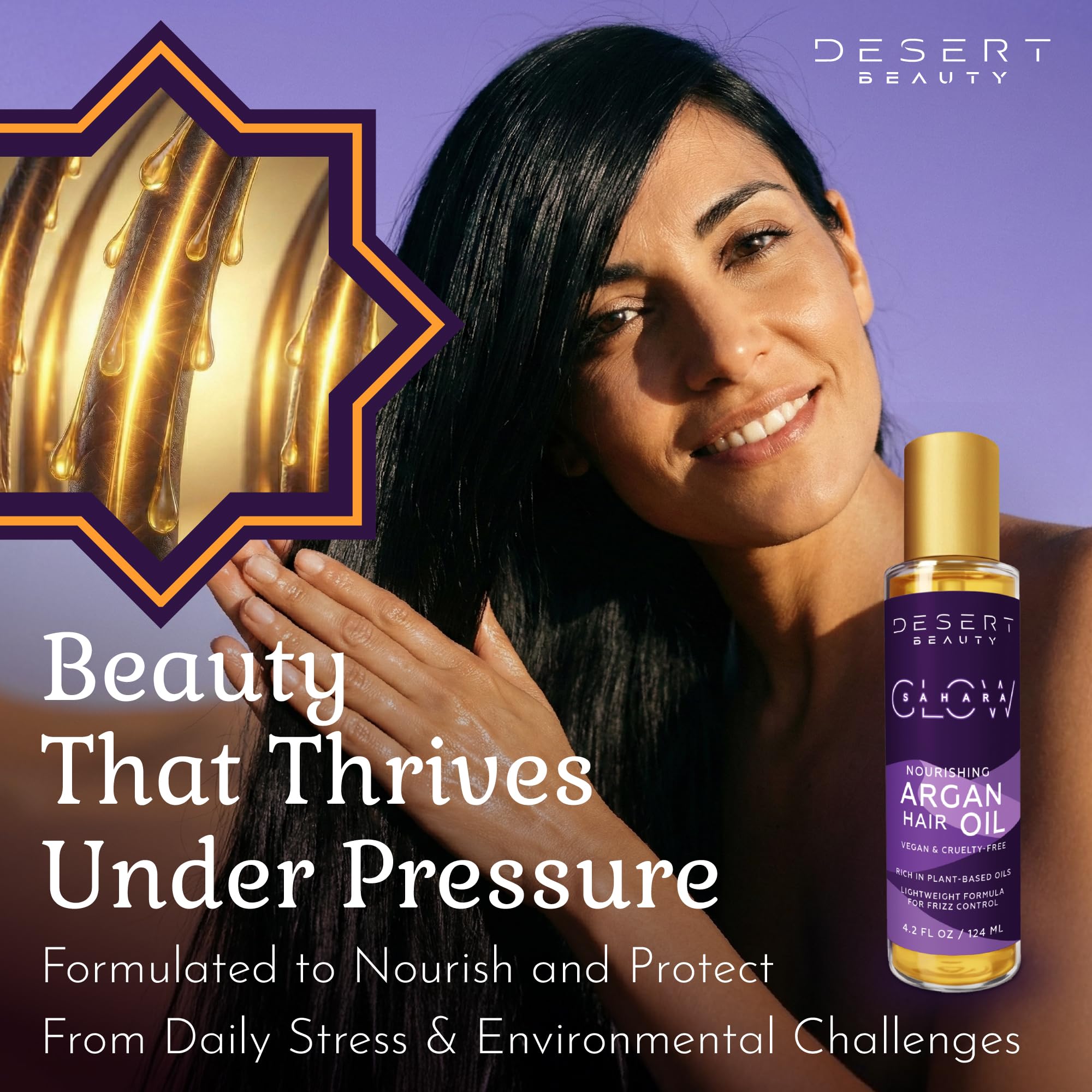 Desert Beauty Argan Oil 4oz — Lightweight Hair Oil & Leave-In Conditioner