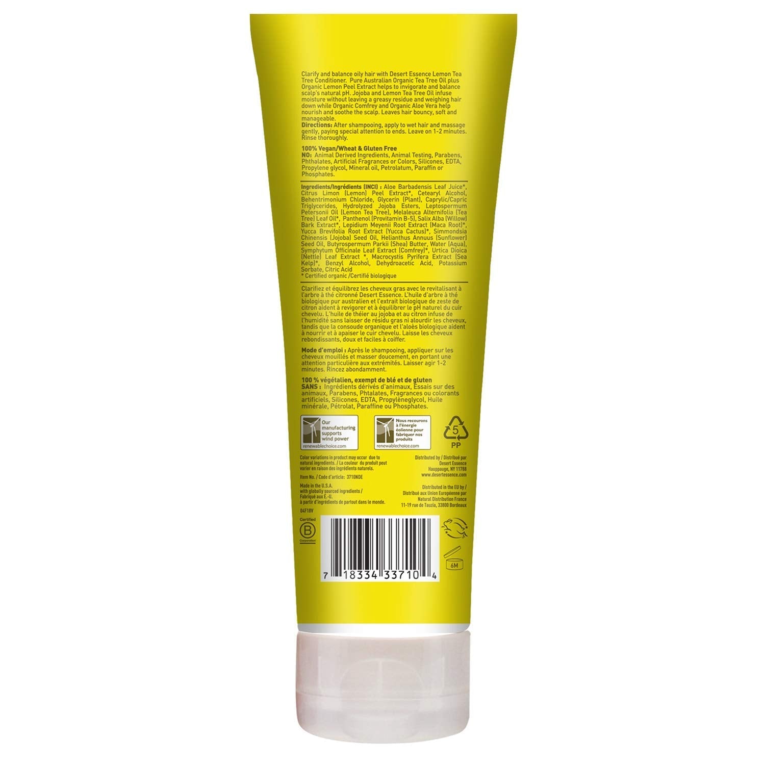 Desert Essence Lemon Tea Tree Shampoo & Conditioner Bundle – 8 oz Each