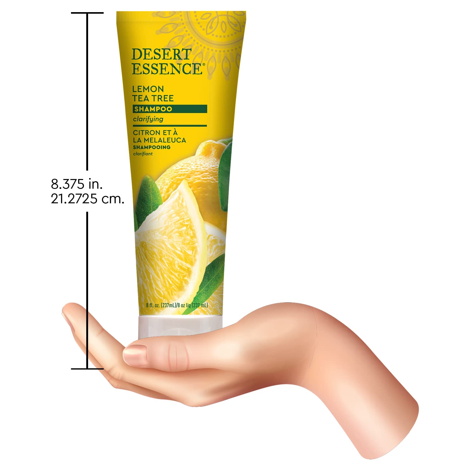 Desert Essence Lemon Tea Tree Shampoo – Oil Control, Scalp Revitalization & Hair Strength (8 fl oz)