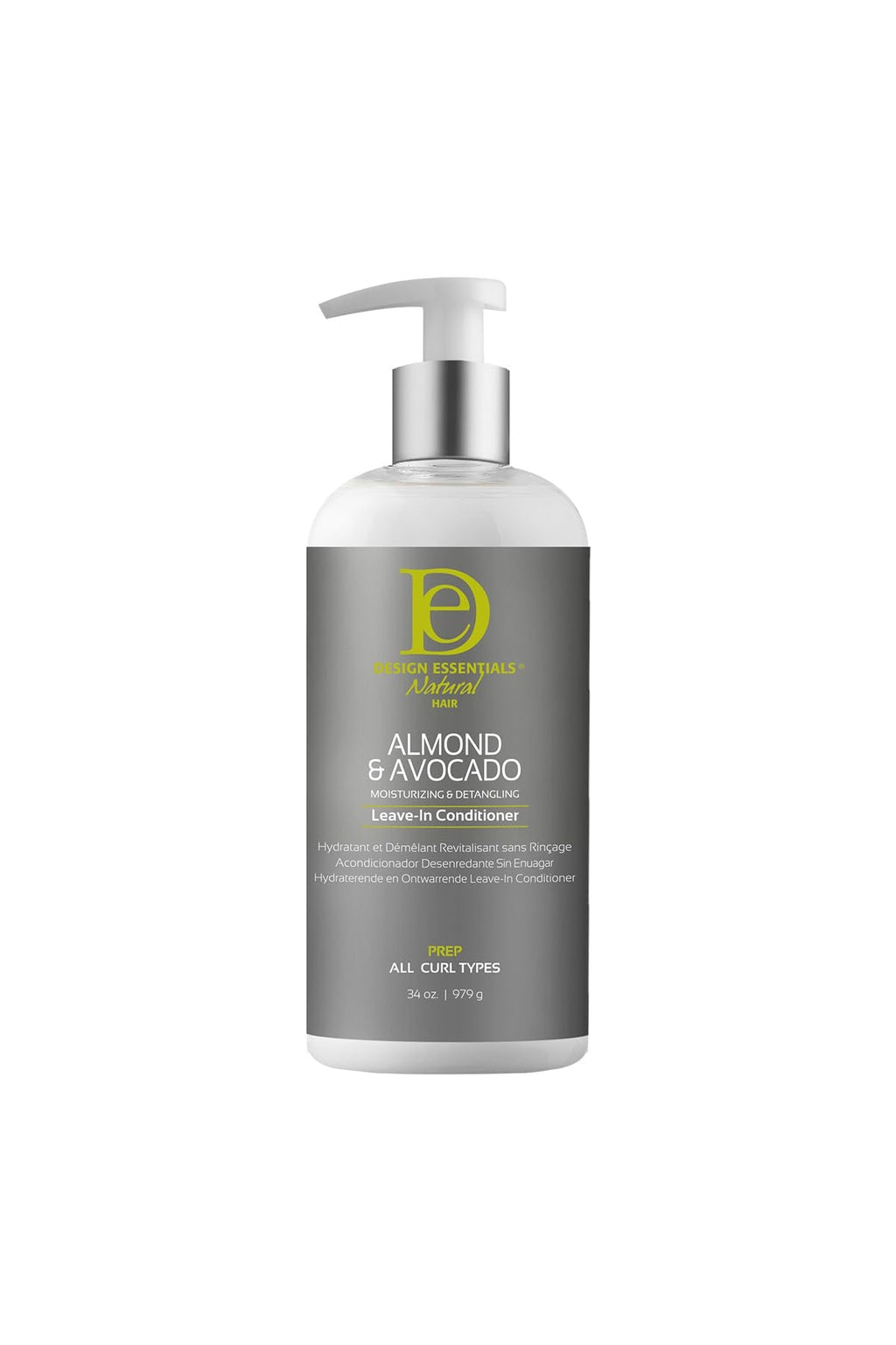 Design Essentials Almond & Avocado Leave-In Conditioner for Curly Hair – 34 oz