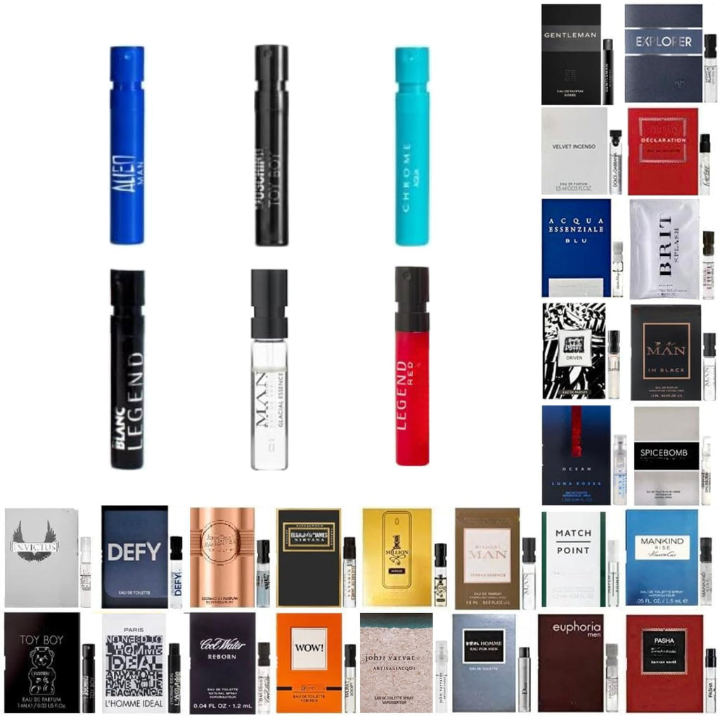 Mens Cologne Sampler Sets – 6 Designer Fragrance Samples for Men