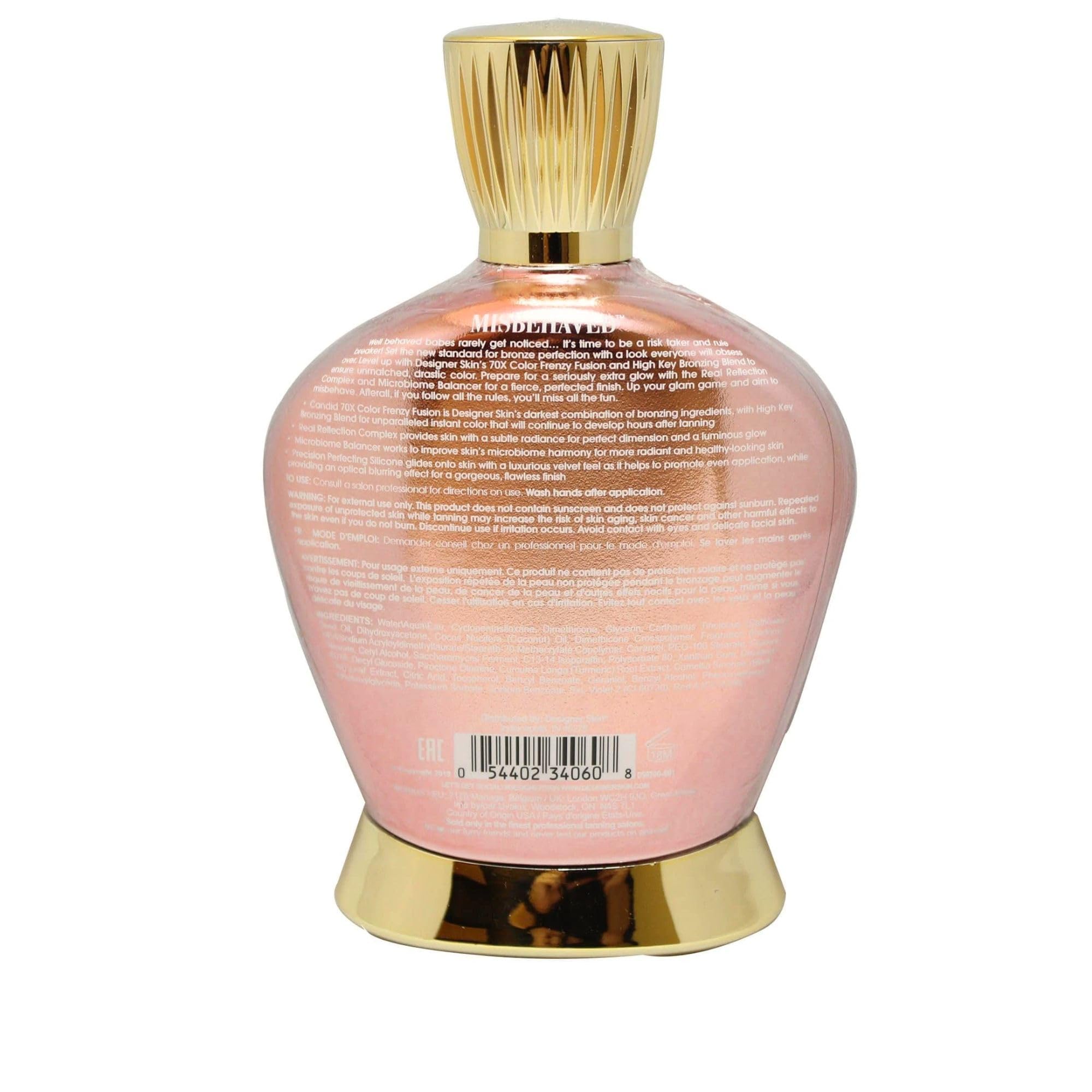 Australian Gold Designer Skin Misbehaved 70X Color Frenzy Fusion Tanning Bed Lotion – 13.5 oz DHA Bronzers | Indoor/Outdoor