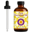 dève herbes Cucumber Oil with Glass Dropper – Cold Pressed Carrier Oil for Skin & Massage 120ml