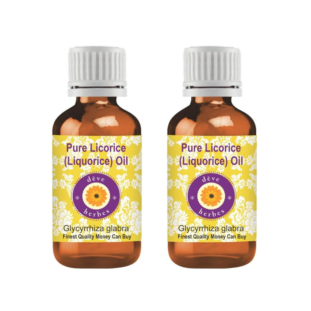 Deve Herbes Liquorice Oil (Glycyrrhiza glabra) – Pure, Lightweight Facial Care (10ml x 2)