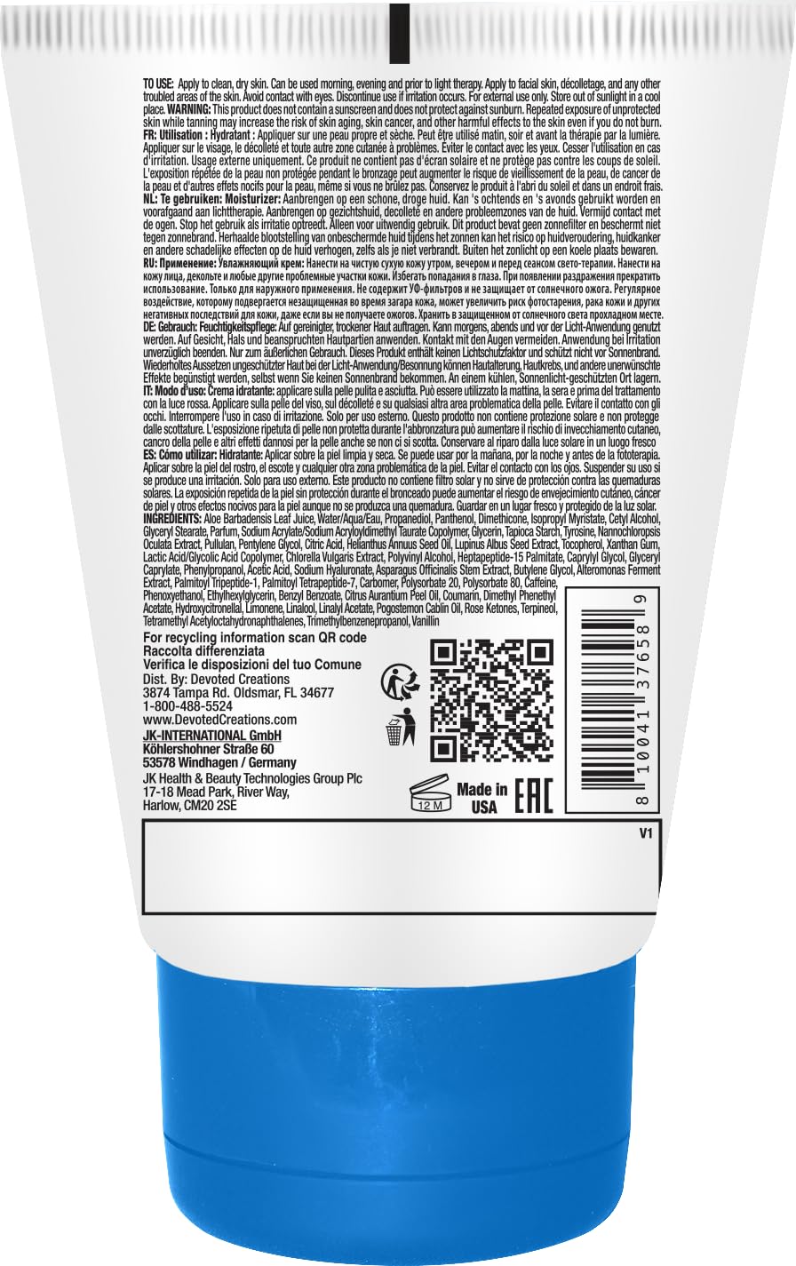 Devoted Creations Collagenetics Illuminate Cream Concentrate 3oz – Hydration, pH Balance, Skin Refinement