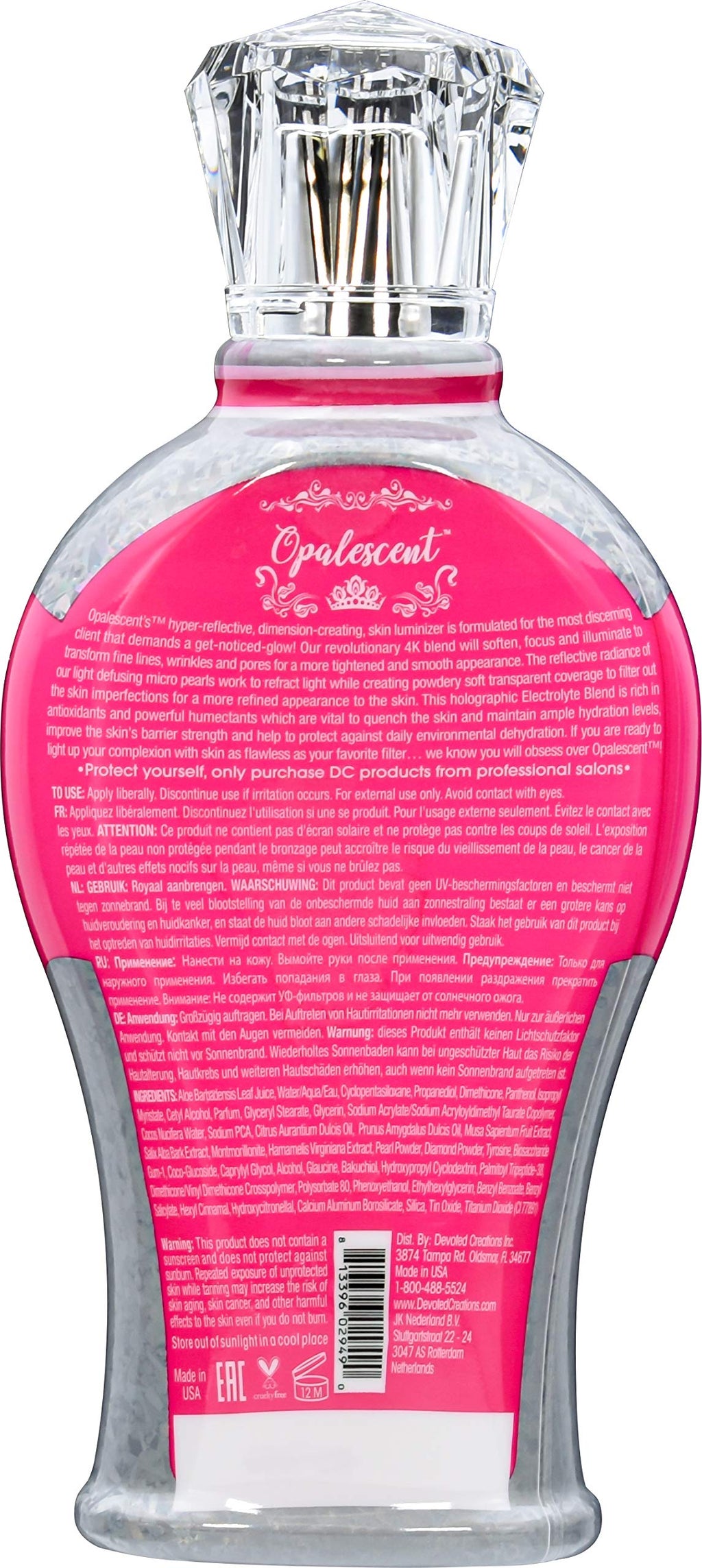 Devoted Creations Opalescent Tanning Lotion 12.25 oz – Holographic Shine & Fade Protection