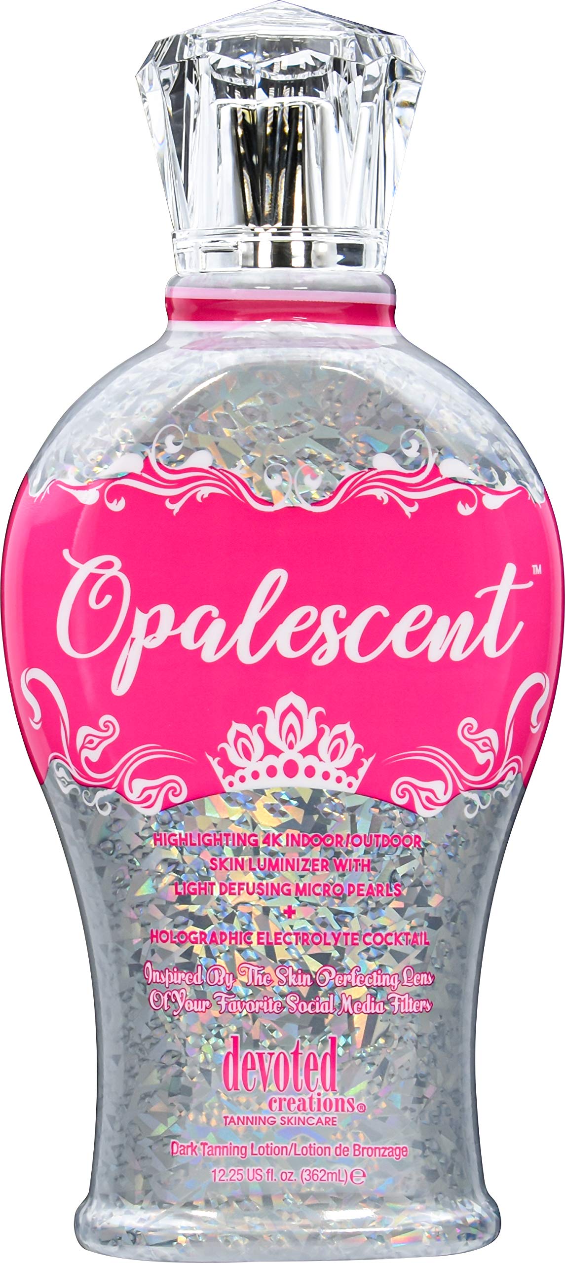 Devoted Creations Opalescent Tanning Lotion 12.25 oz – Holographic Shine & Fade Protection
