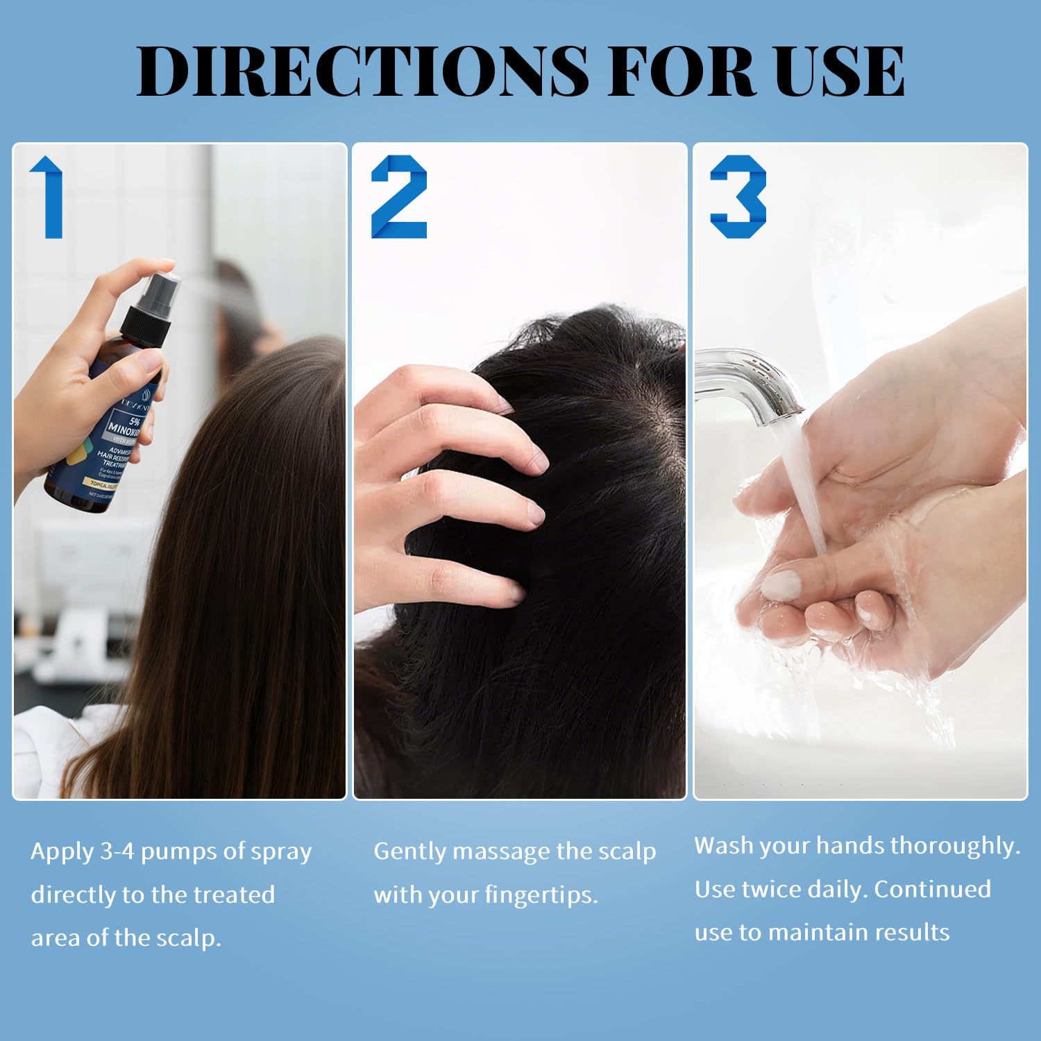 Devyonder 5% Minoxidil Spray for Hair Growth – Biotin-Boosted Follicle Support for Men, Women & Beard (3.38 oz)
