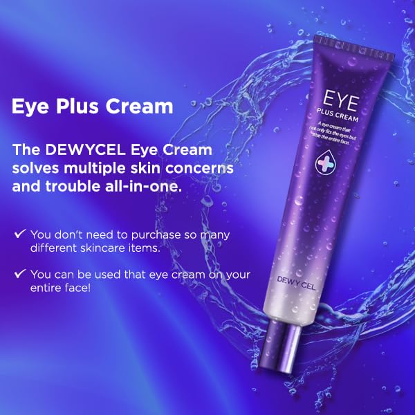 DEWYCEL Eye Plus Cream – Adenosine, Madecassoside & Peptide Complex | Korean Skincare 1.0 fl oz