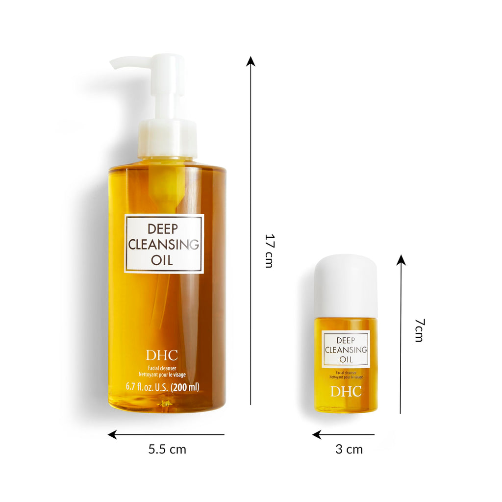 DHC Deep Cleansing Oil & Travel Size — Makeup Remover, Fragrance-Free, 6.7 oz + 1 oz