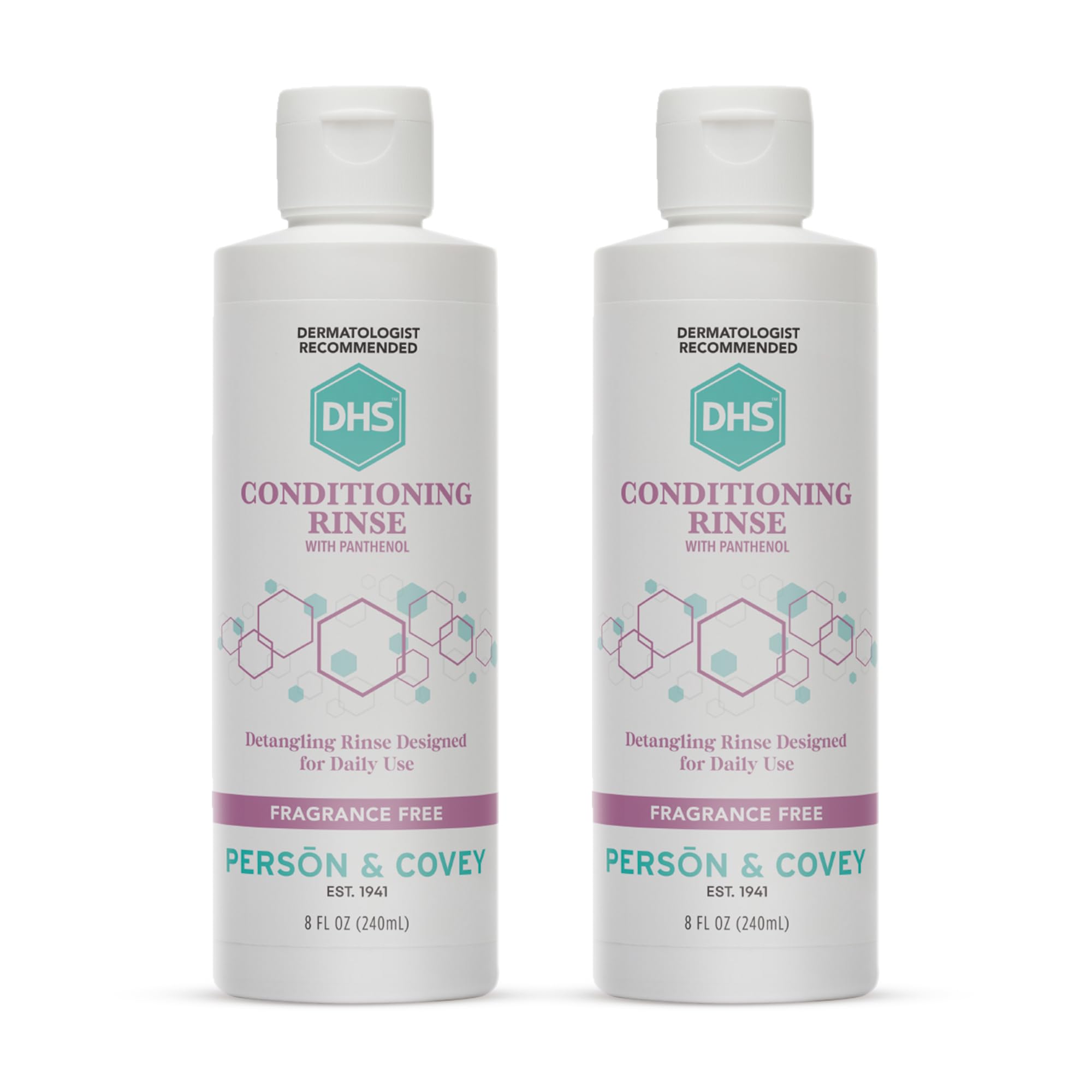 DHS Conditioning Rinse Moisturizing Conditioner – Hydrating Detangler for Dry, Damaged, or Oily Hair (2 x 8 oz)