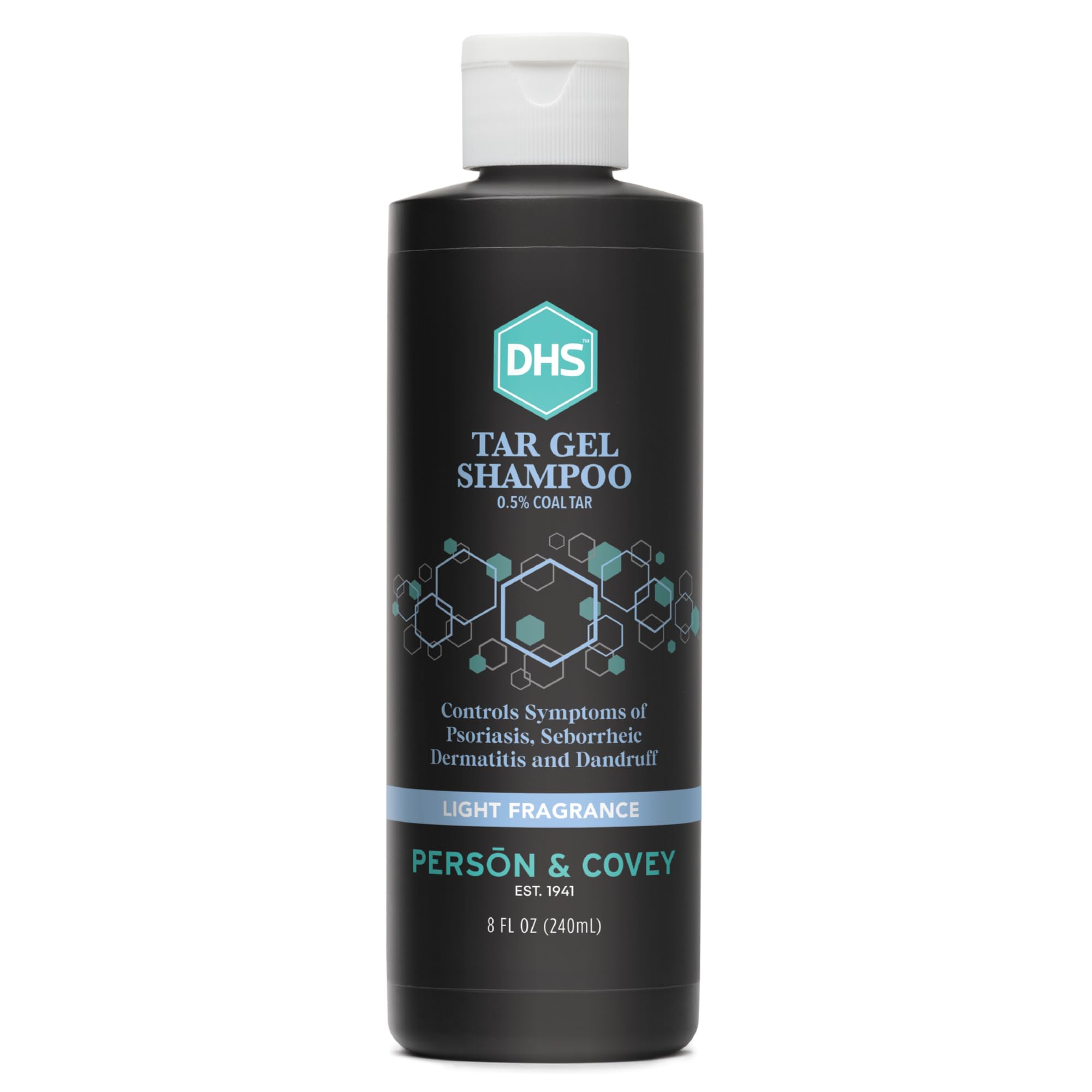 DHS Person & Covey T Gel Shampoo – Anti Dandruff & Psoriasis Care | Refined Coal Tar Gel | Deep Cleansing 8 Fl Oz