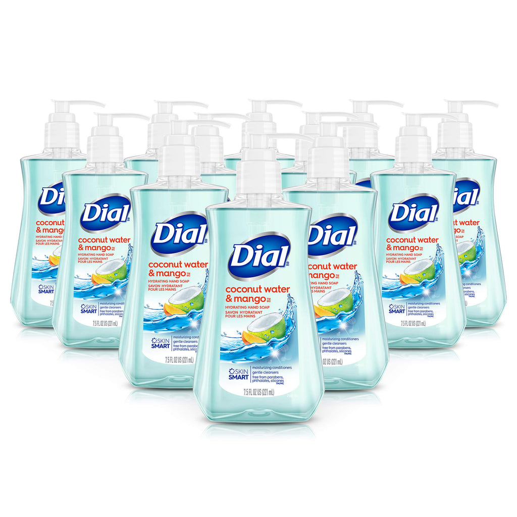 Dial Coconut Water Mango Hand Soap – 7.5oz (Pack of 12)