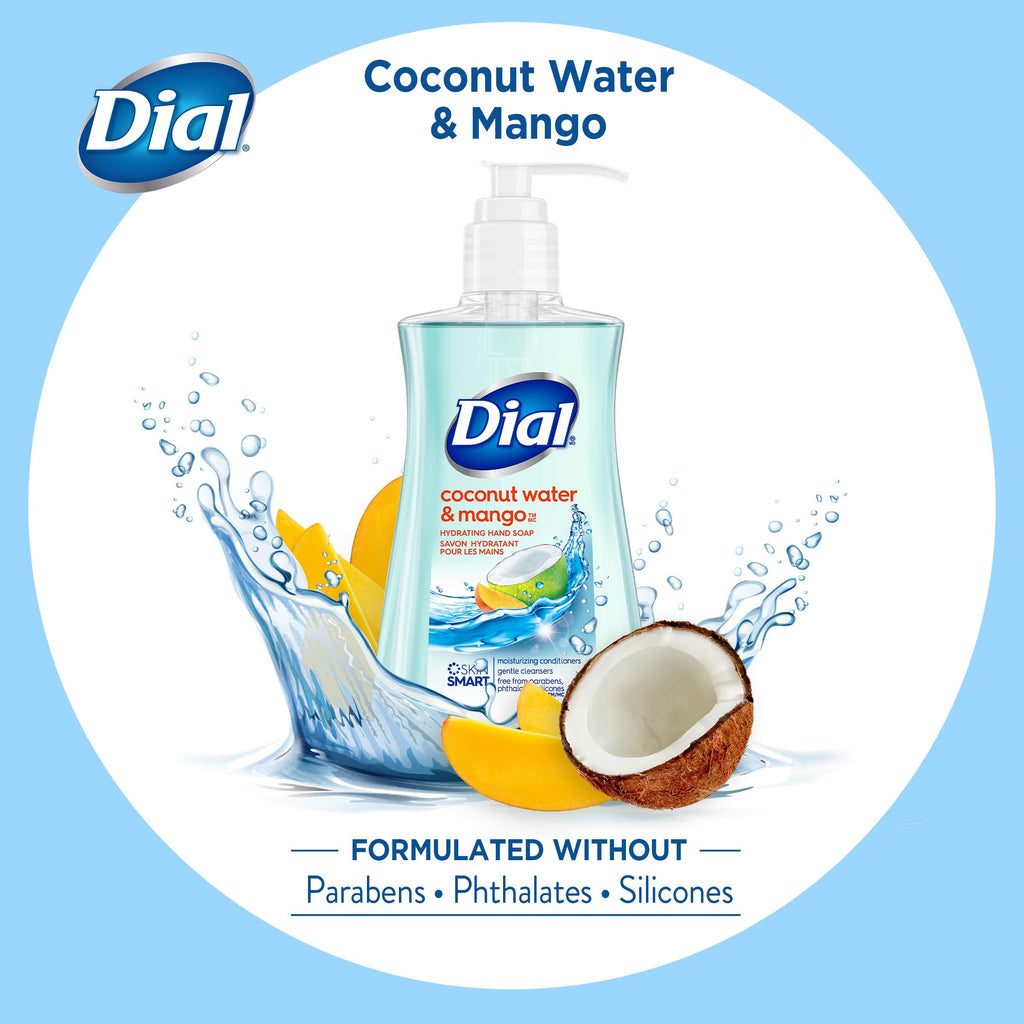 Dial Coconut Water Mango Hand Soap – 7.5oz (Pack of 12)