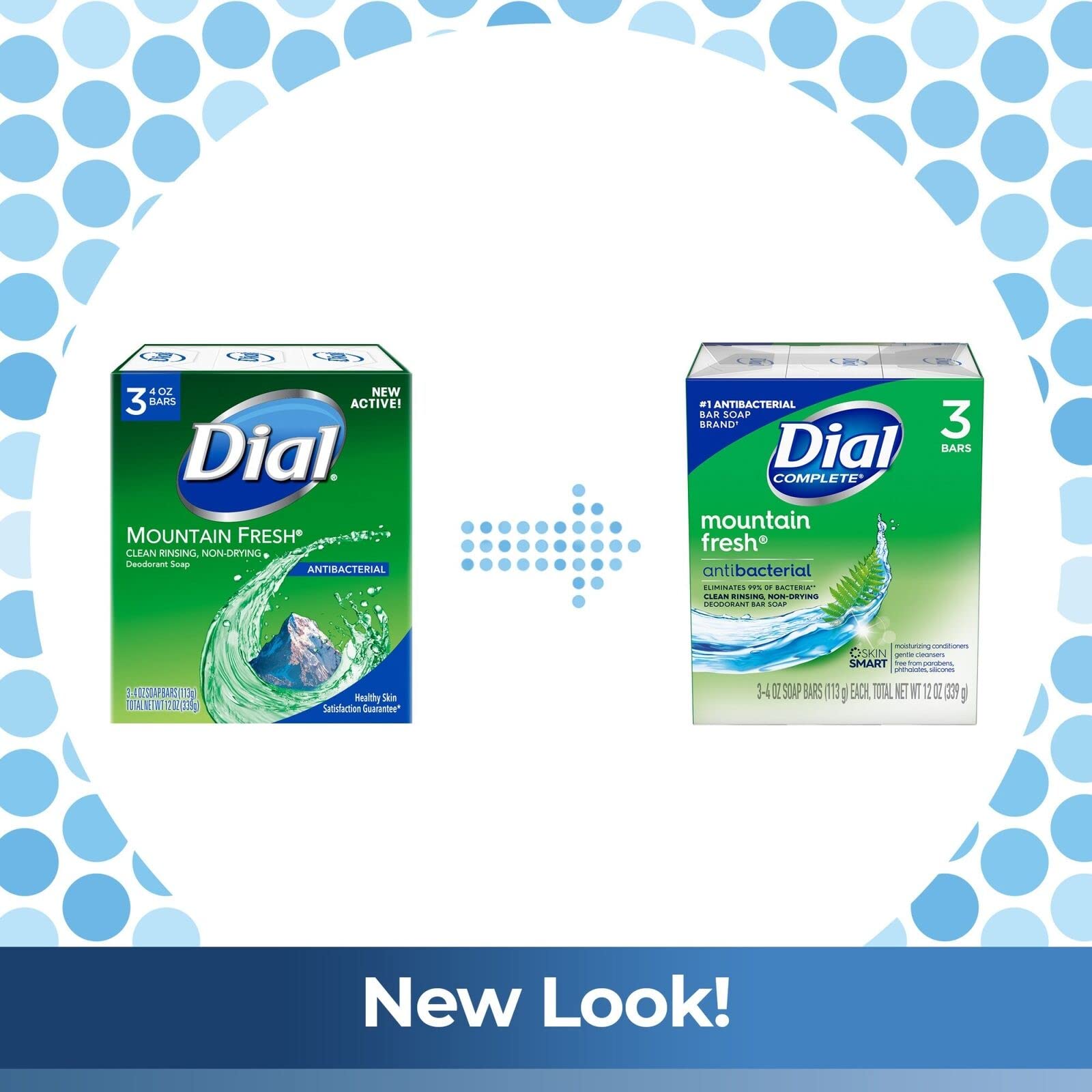 Dial Mountain Fresh Antibacterial Deodorant Bar Soap — 6 x 4 oz Bars
