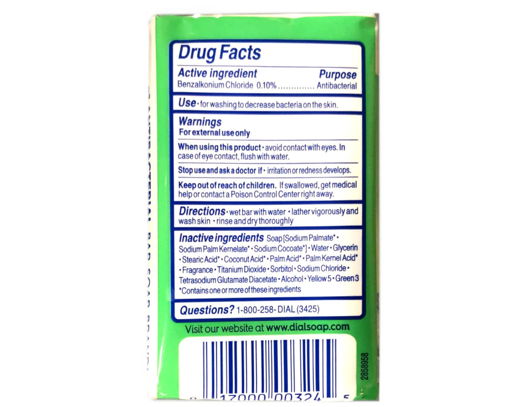Dial Mountain Fresh Antibacterial Deodorant Bar Soap — 6 x 4 oz Bars