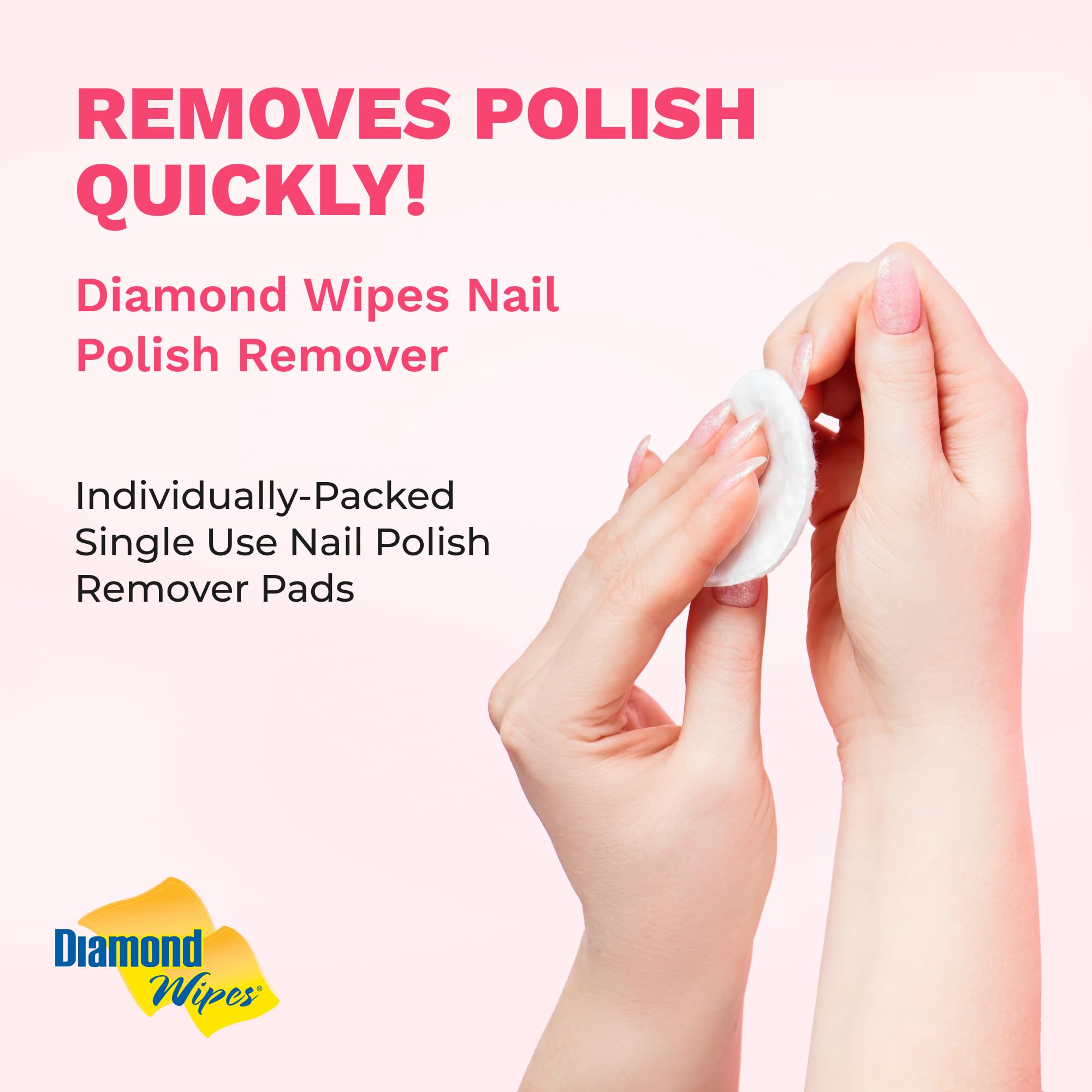 Diamond Wipes Nail Polish Remover Wipes with Aloe Vera – Case of 500