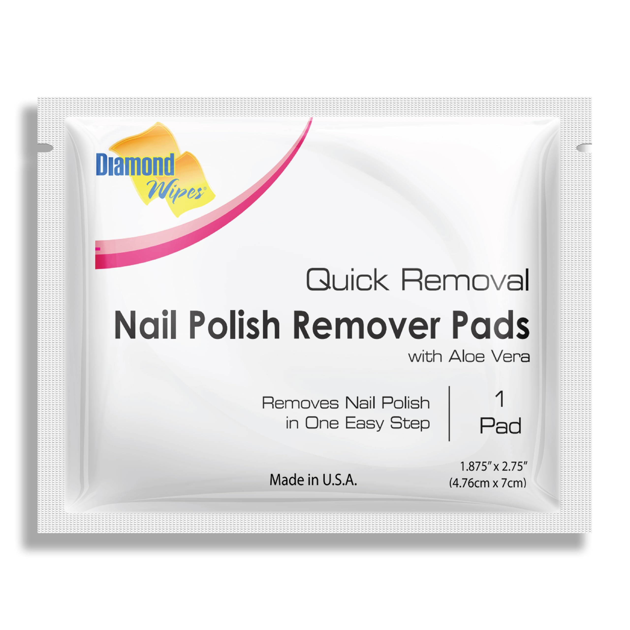Diamond Wipes Nail Polish Remover Wipes with Aloe Vera – Case of 500