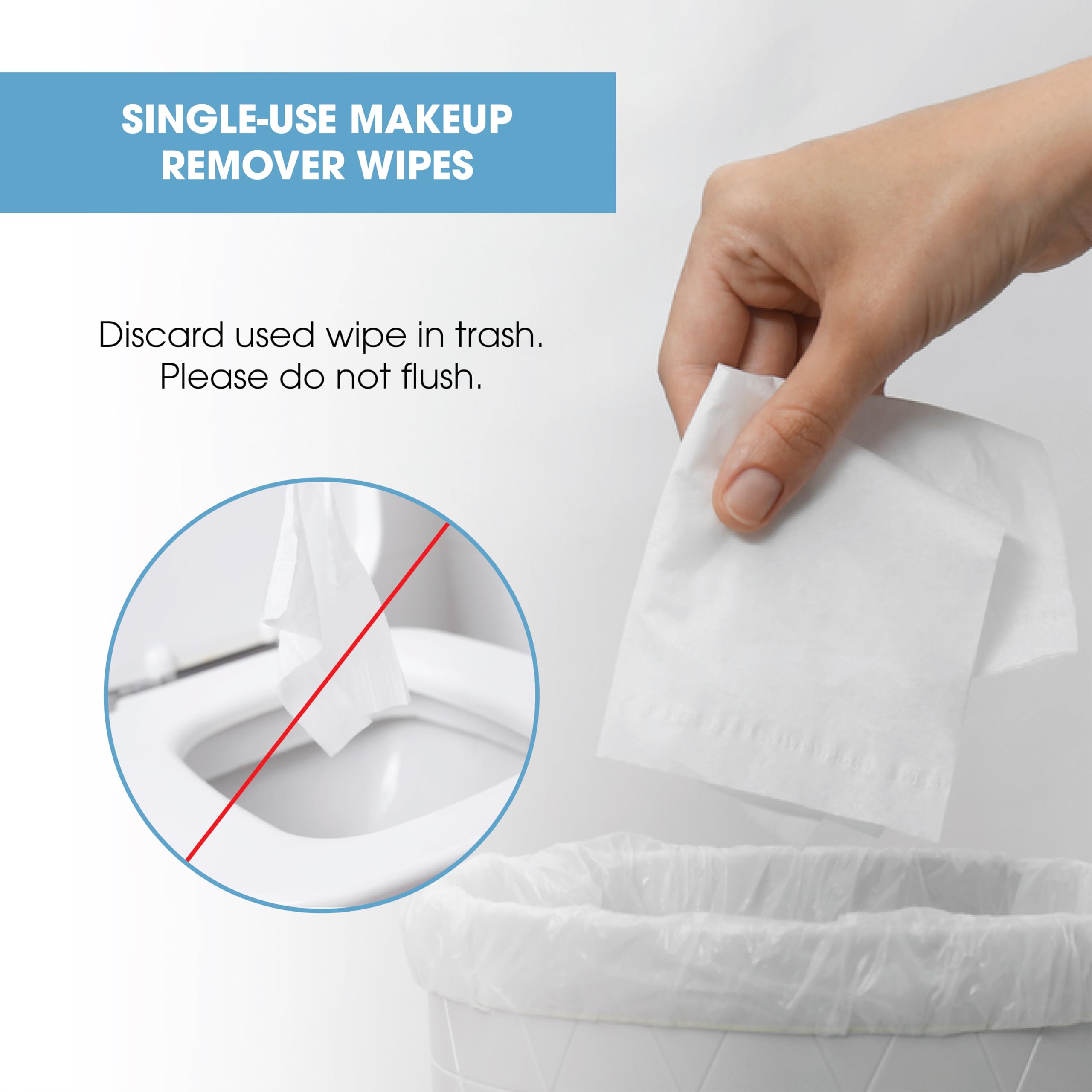 Diamond Wipes Makeup Remover Wipes – Alcohol-Free, Vitamin E, 250 Wipes