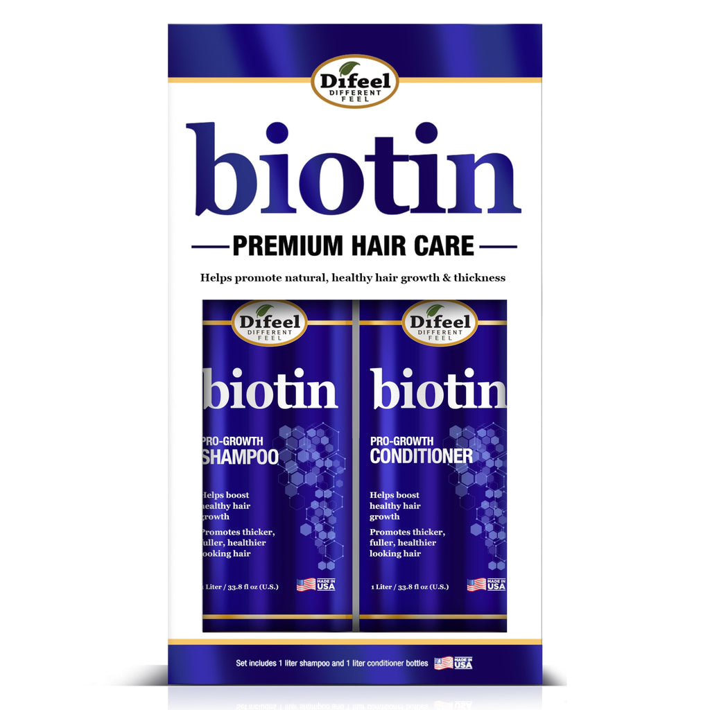 Difeel Elevated Biotin Shampoo & Conditioner Gift Set – Large 33.8oz, Sulfate Free