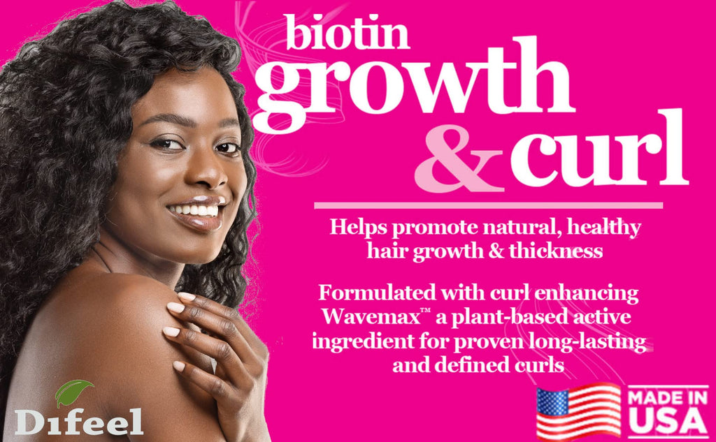 Difeel Biotin Growth & Curl Premium Hair Oil – 7.1 oz Deluxe 2-Pack Gift Set