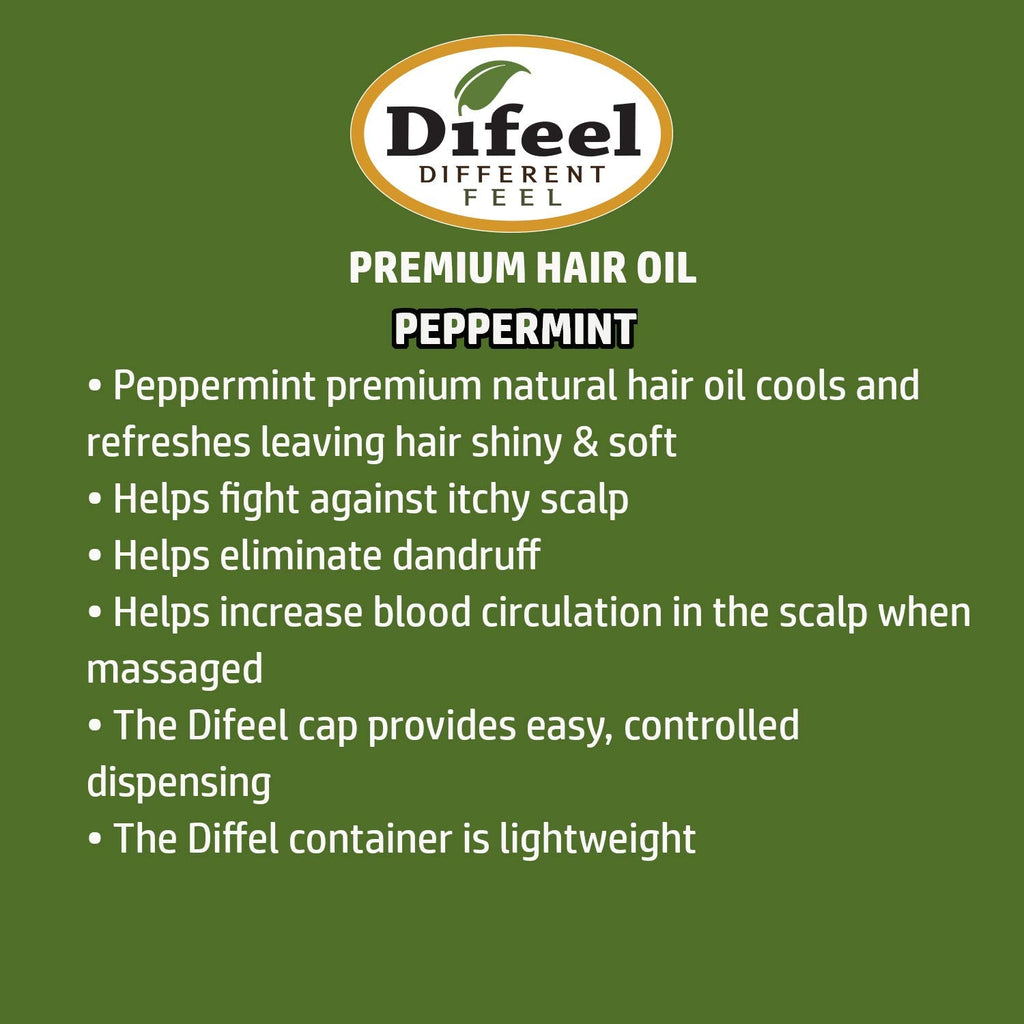 Difeel Premium Peppermint Hair Oil – 3 x 7.1 oz (USA Made, Clean Formula)