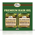 Difeel Premium Natural Hair Oil – Coconut 7.1 oz – Deluxe 2-PC Gift Set