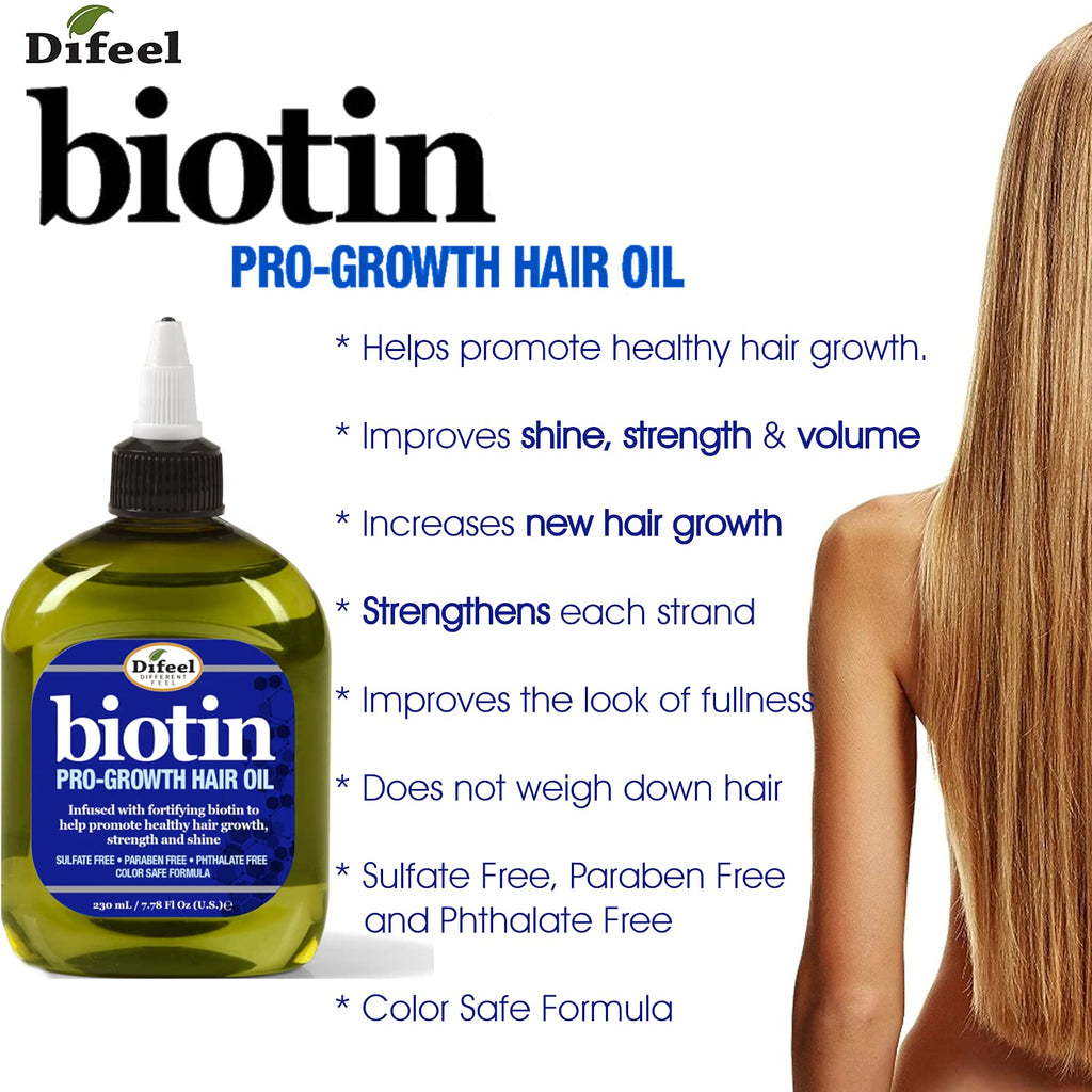 Difeel Premium Biotin Hair Oil 7.1 oz (Pack of 2) – ProGrowth Fortified