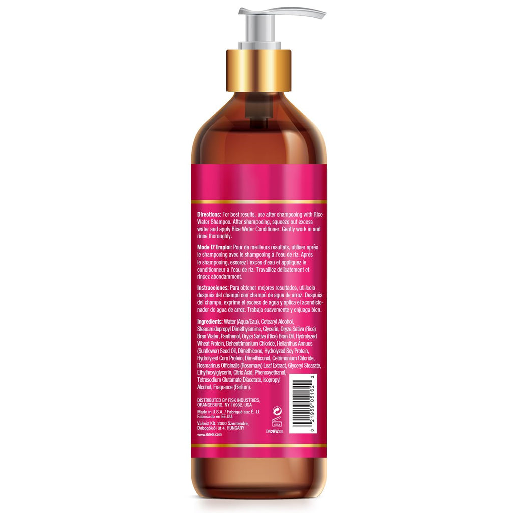 Difeel Rice Water Conditioner 33.8 oz – Strengthening, Sulfate-Free Hair Care