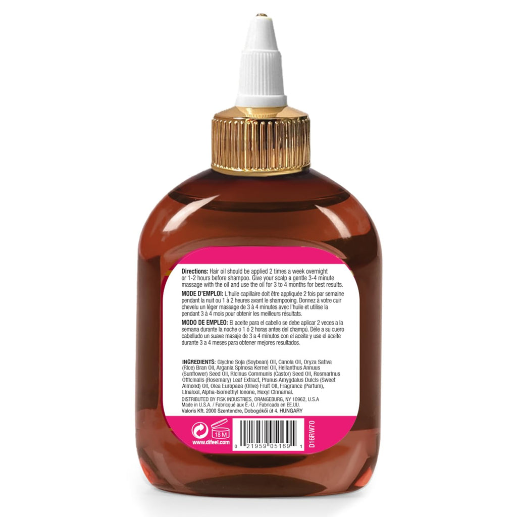 Difeel Rice Water Hair Oil 7.1 oz – Strengthening Moisturizer for Hair