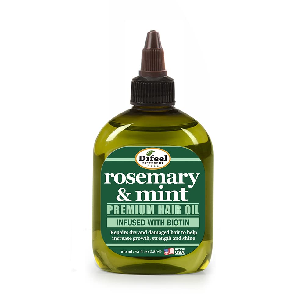 Difeel Rosemary & Mint Premium Hair Oil with Biotin – 7.1 oz (Pack of 2) – Made in USA