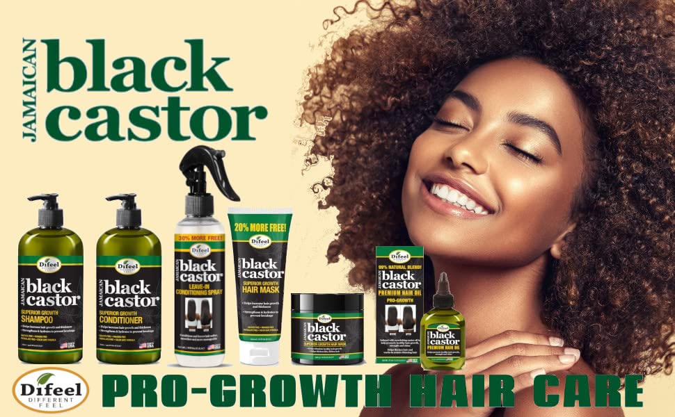 Difeel Superior Growth Jamaican Black Castor Shampoo 33.8 oz – Sulfate Free & Color Safe