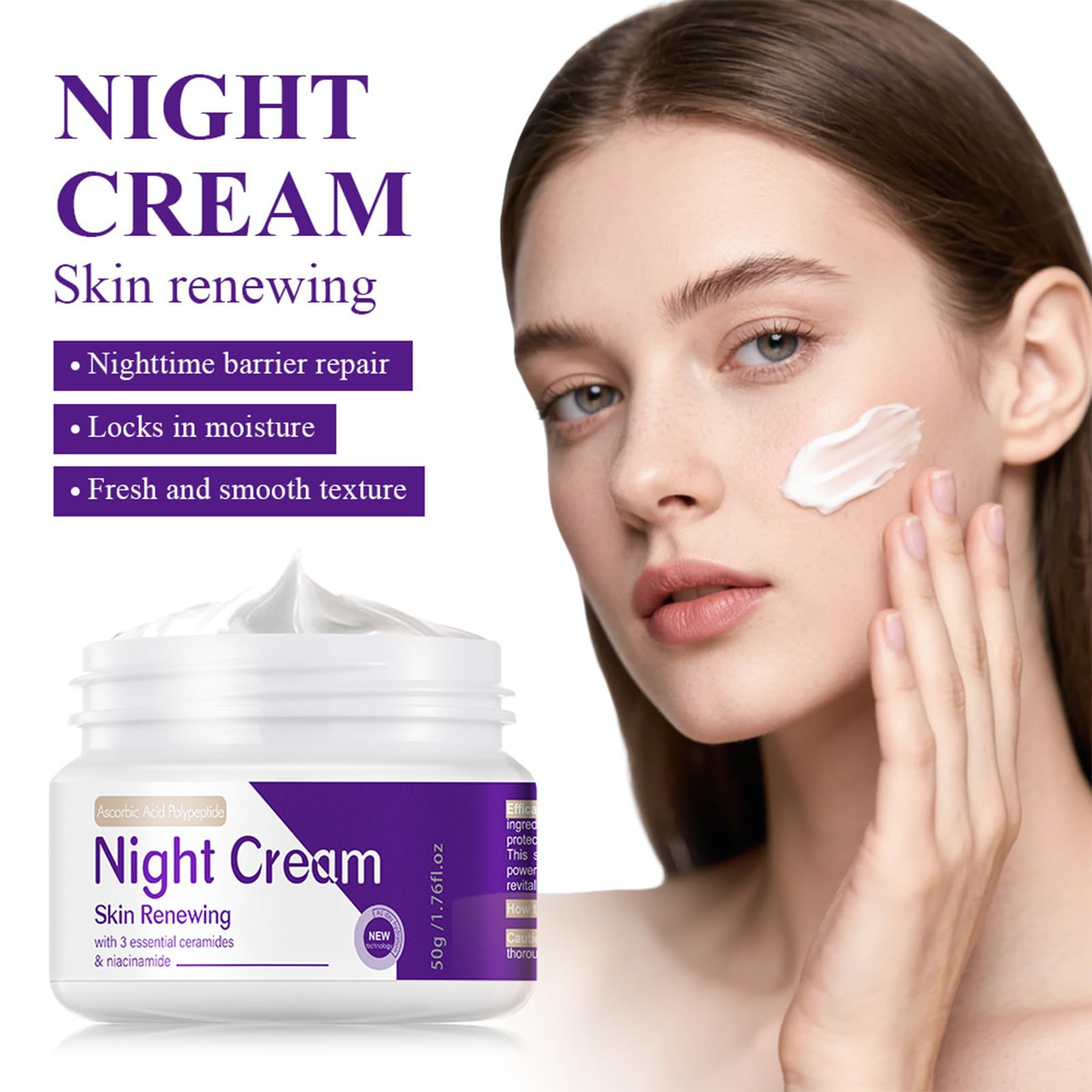 DIKAYI Skin Renewing Night Cream – Niacinamide, Peptide Complex & Hyaluronic Acid