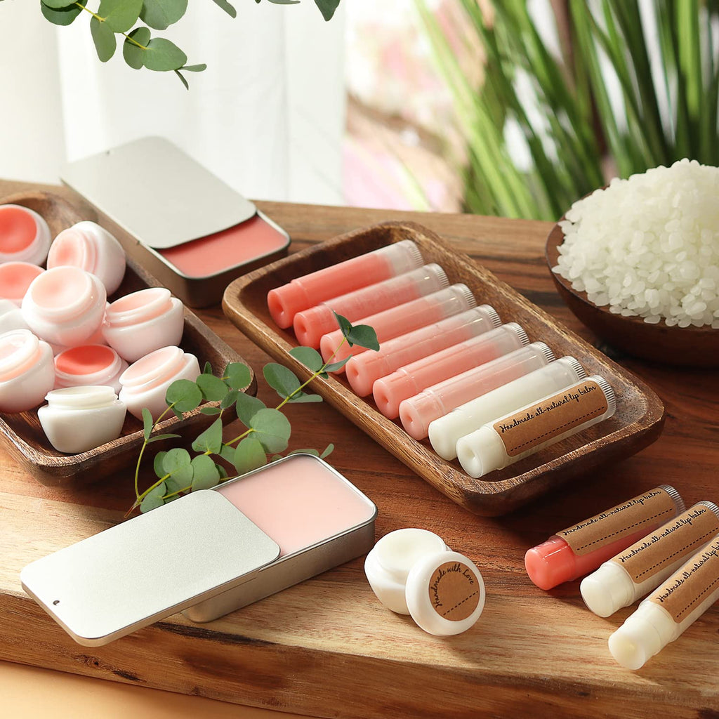 DilaBee CraftZee Premium Lip Balm Making Kit – DIY Lip Gloss Set with Natural Beeswax, Shea Butter & Essential Oils