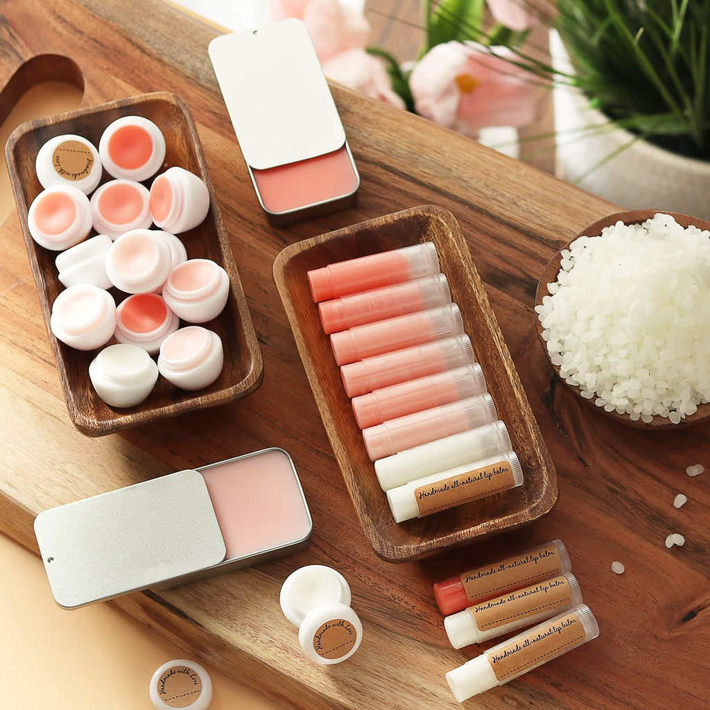 DilaBee CraftZee Premium Lip Balm Making Kit – DIY Lip Gloss Set with Natural Beeswax, Shea Butter & Essential Oils