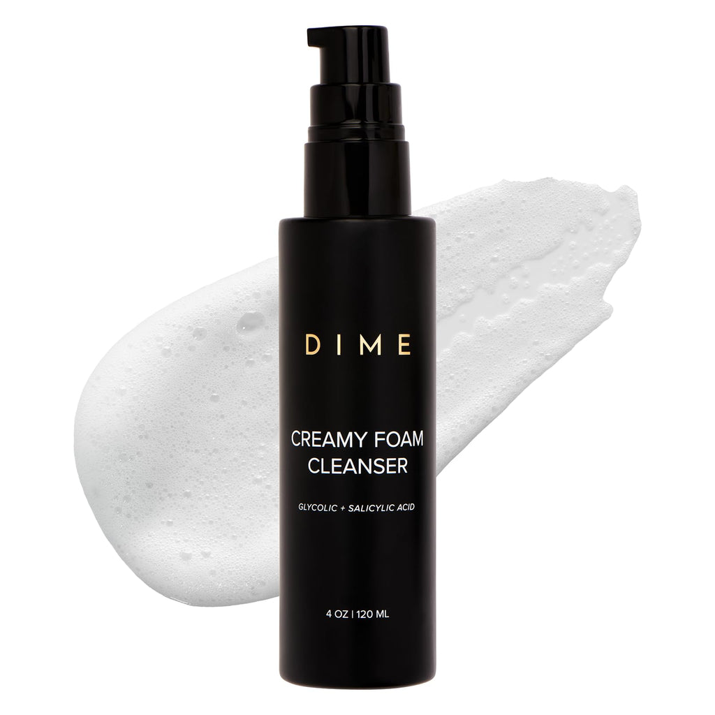 DIME Beauty Creamy Foam Cleanser | Foaming Face Wash for Oily Skin – 4 oz / 120 ml