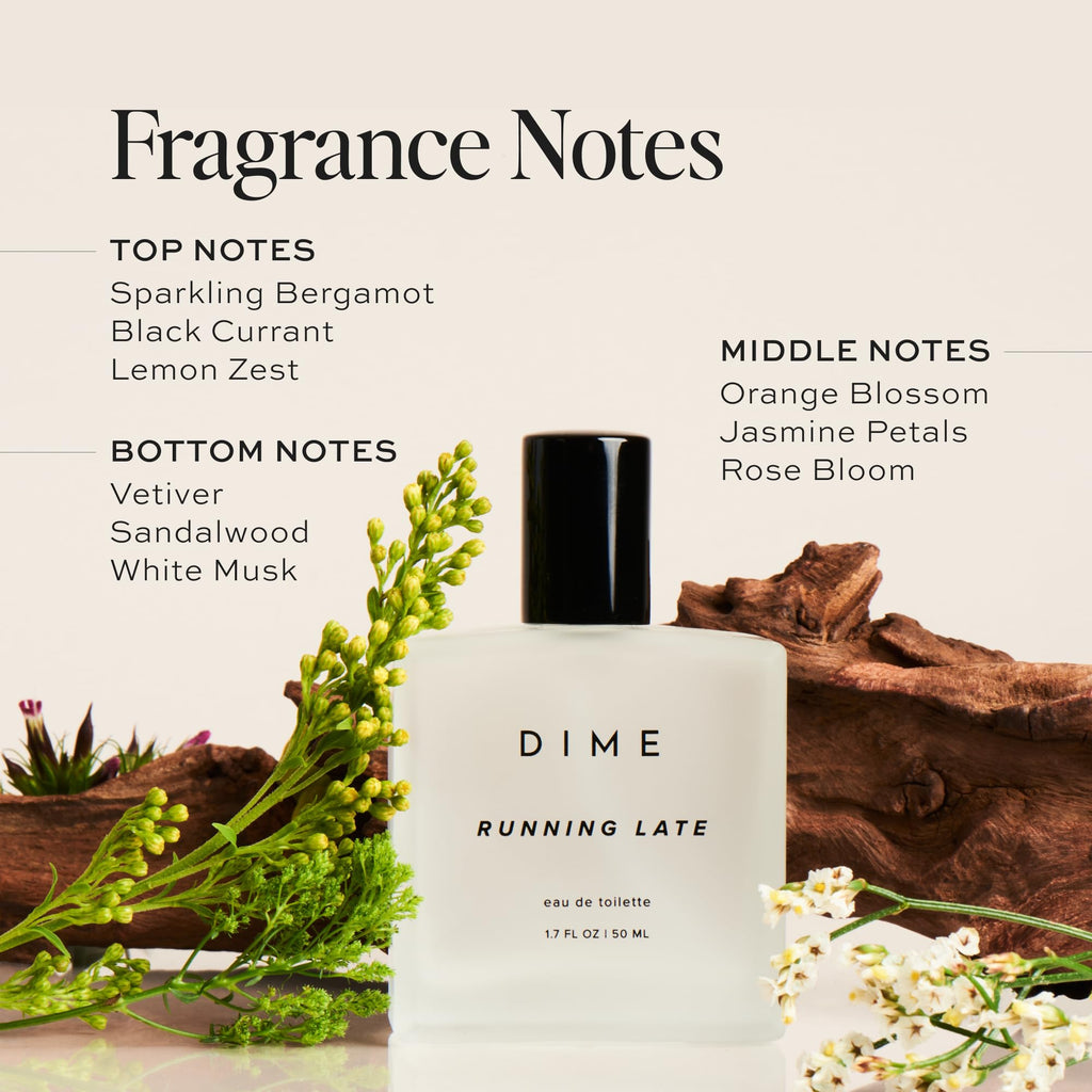 DIME Beauty Running Late Perfume – 1.7 oz / 50 ml | Fresh Floral Fragrance