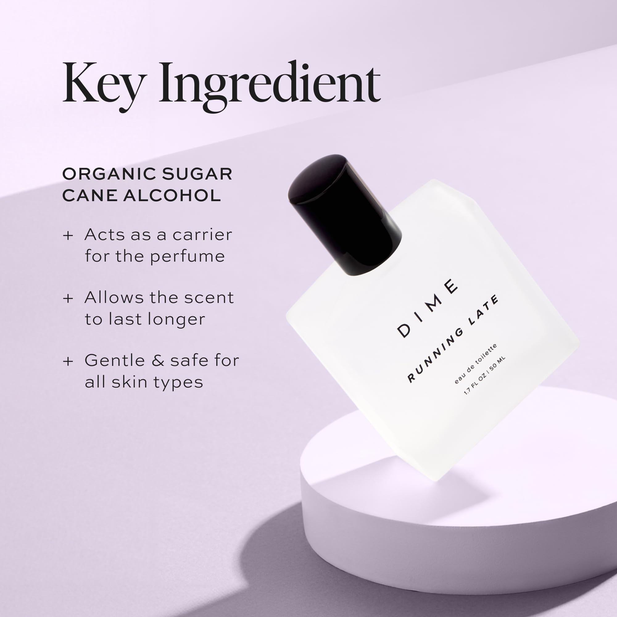 DIME Beauty Running Late Perfume – 1.7 oz / 50 ml | Fresh Floral Fragrance