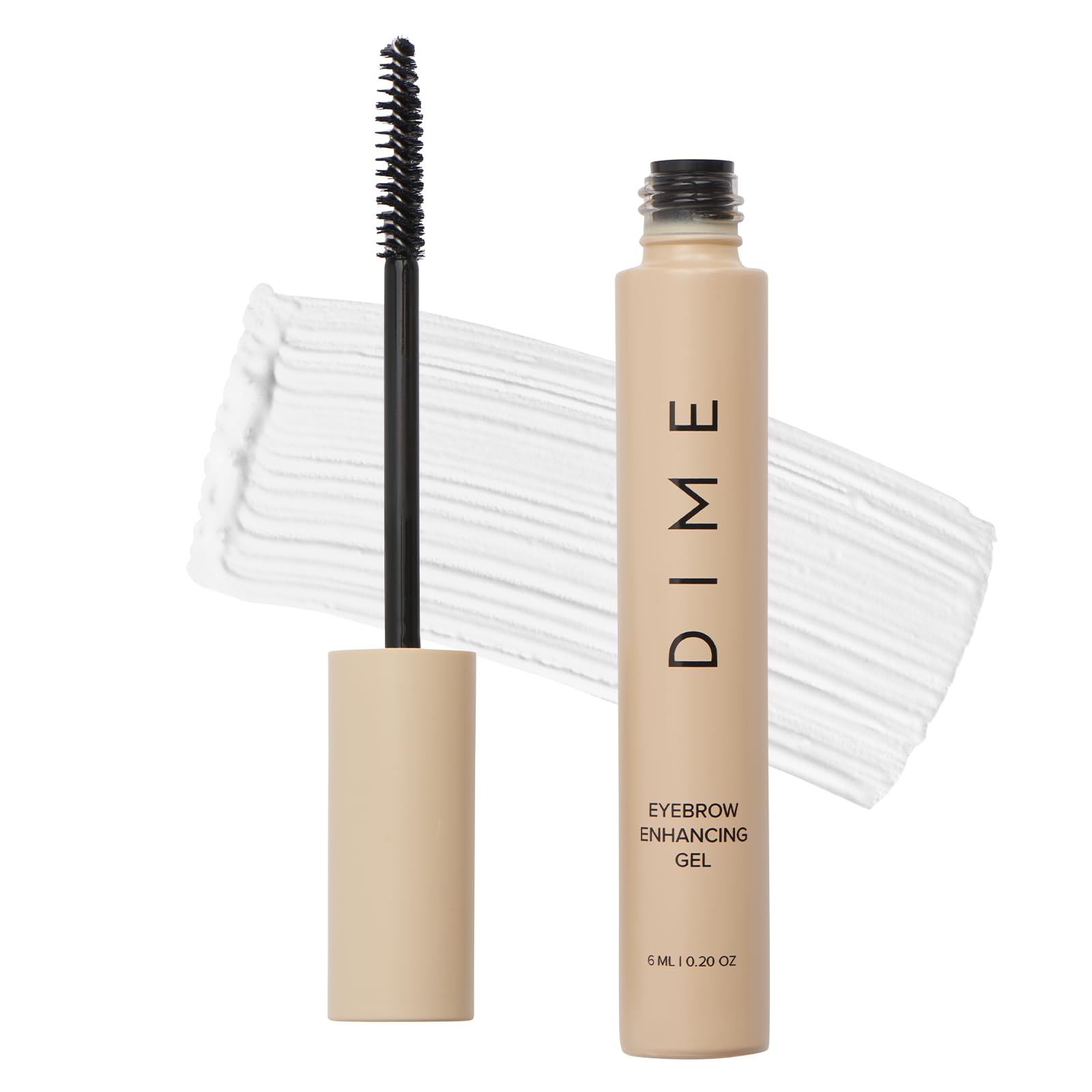 DIME Beauty Eyebrow Enhancing Gel — Clear Brow Gel for Fuller, Thicker Brows | 0.20 oz / 6 mL