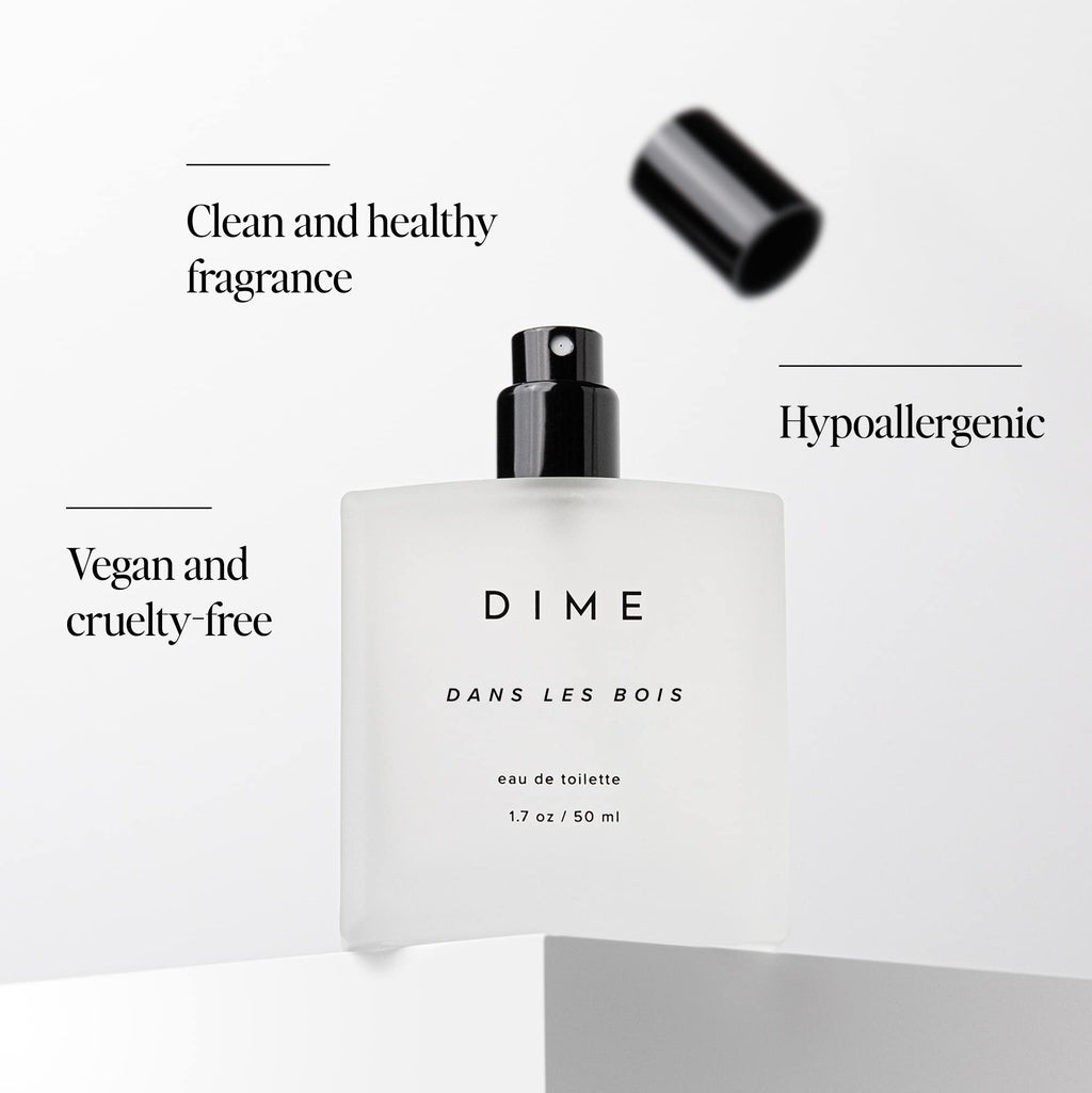 DIME Dans Les Bois Eau de Toilette for Women – Woody Floral Scent, Clean & Hypoallergenic, USA-Made (1.7 oz / 50 ml)