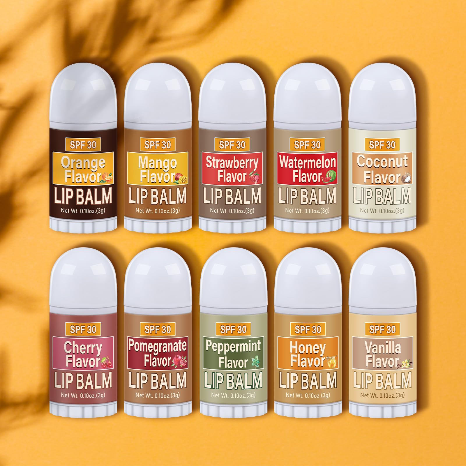 Dimsile 30 Pcs Mini Lip Balms SPF 30 – Assorted Flavors Bulk Gift Pack