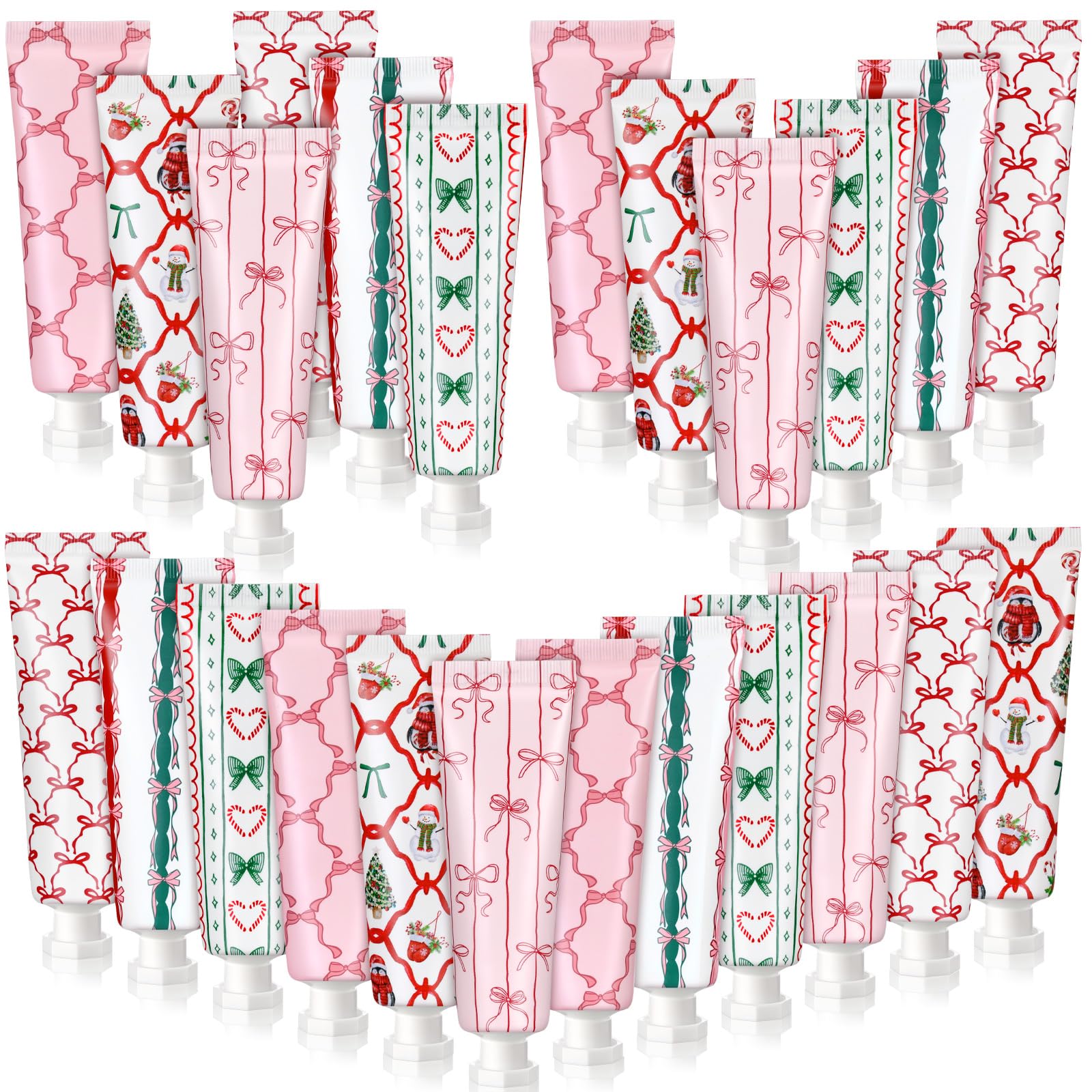 Dimsile Pink Bow Hand Cream Gift Set – 24 Travel-Size Moisturizers for Party Favors