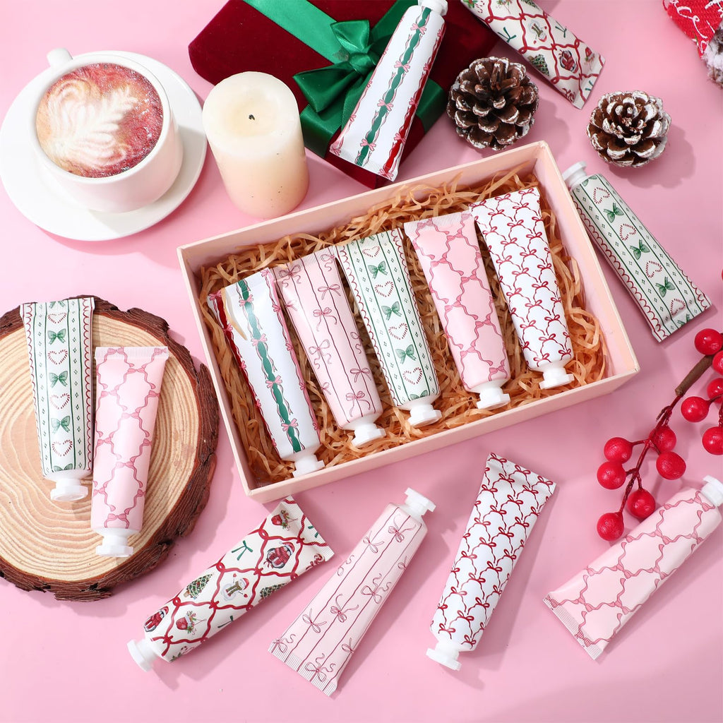Dimsile Pink Bow Hand Cream Gift Set – 24 Travel-Size Moisturizers for Party Favors