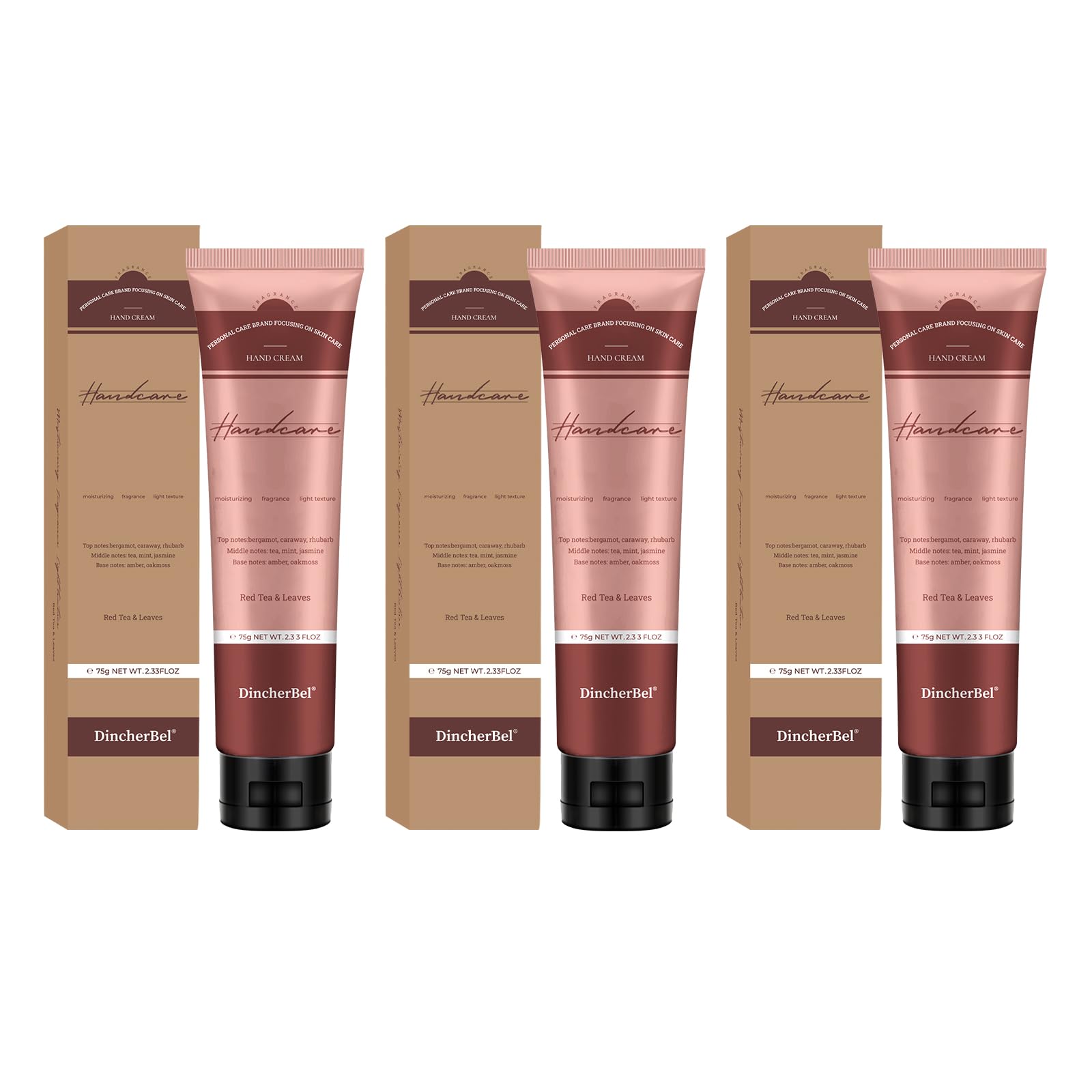 DincherBel 3 Pack Advanced Fragrance Hand Cream Gift Set – Deeply Moisturizing, Non-Greasy (75ml x 3)